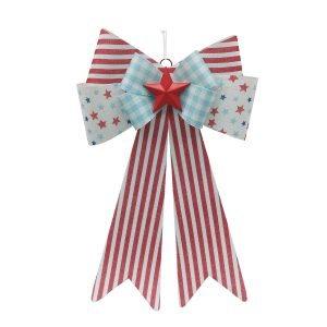 24" Red Stripe Bow Wall Décor by Celebrate It™