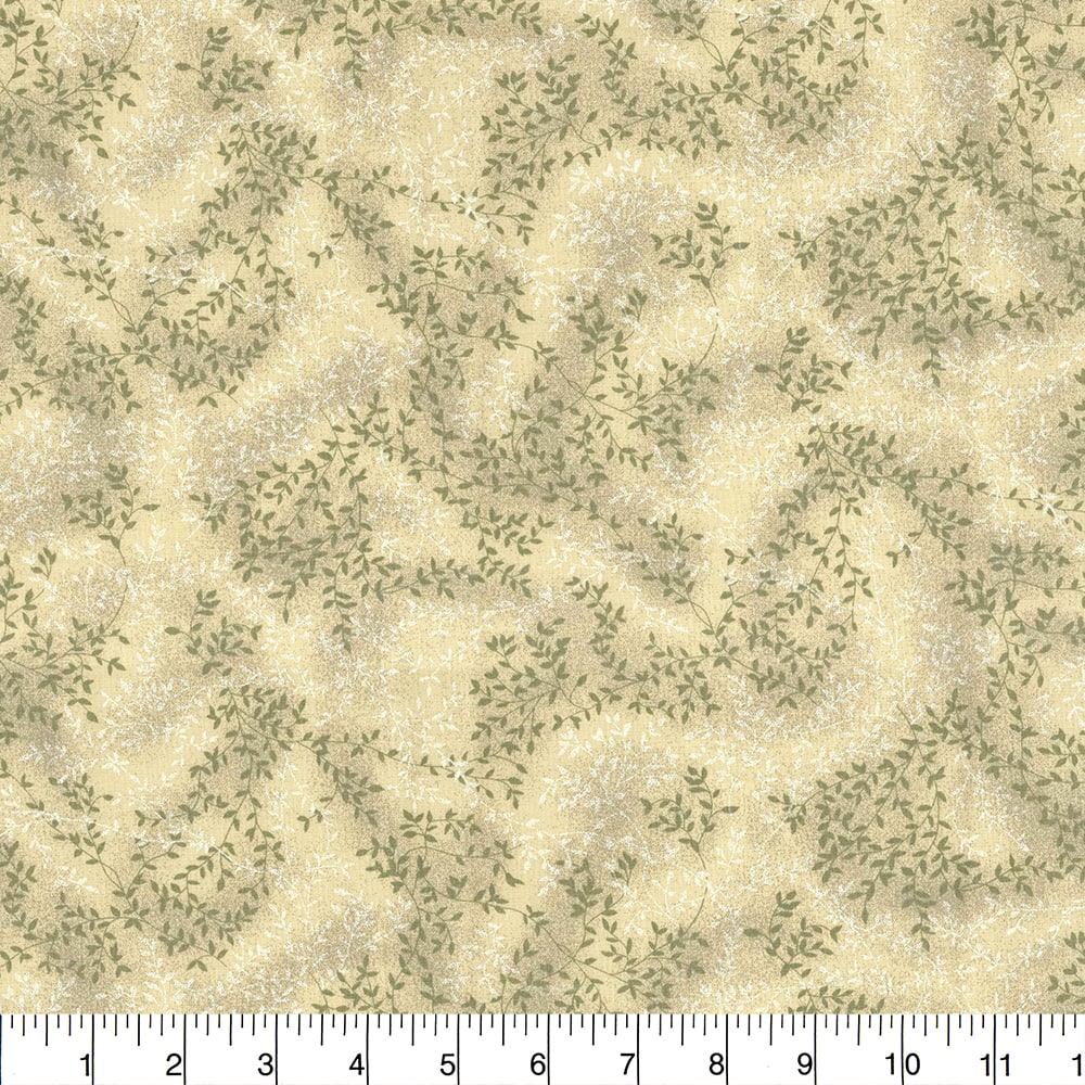 Fabric Traditions Fahrenheit Floral Sage Cotton Quilting Fabric