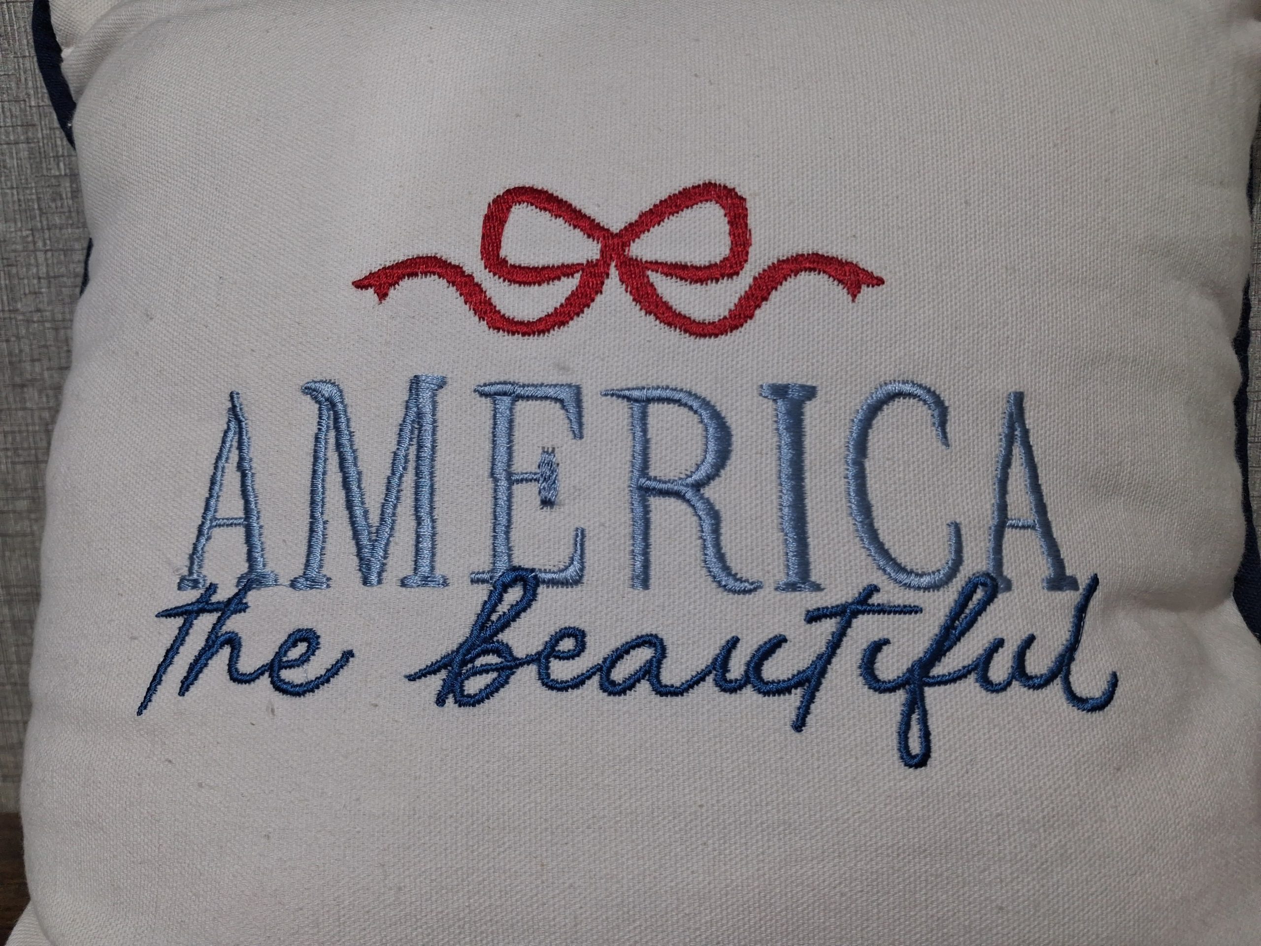 14" America the Beautiful Embroidered Pillow by Celebrate It™ - Image 3