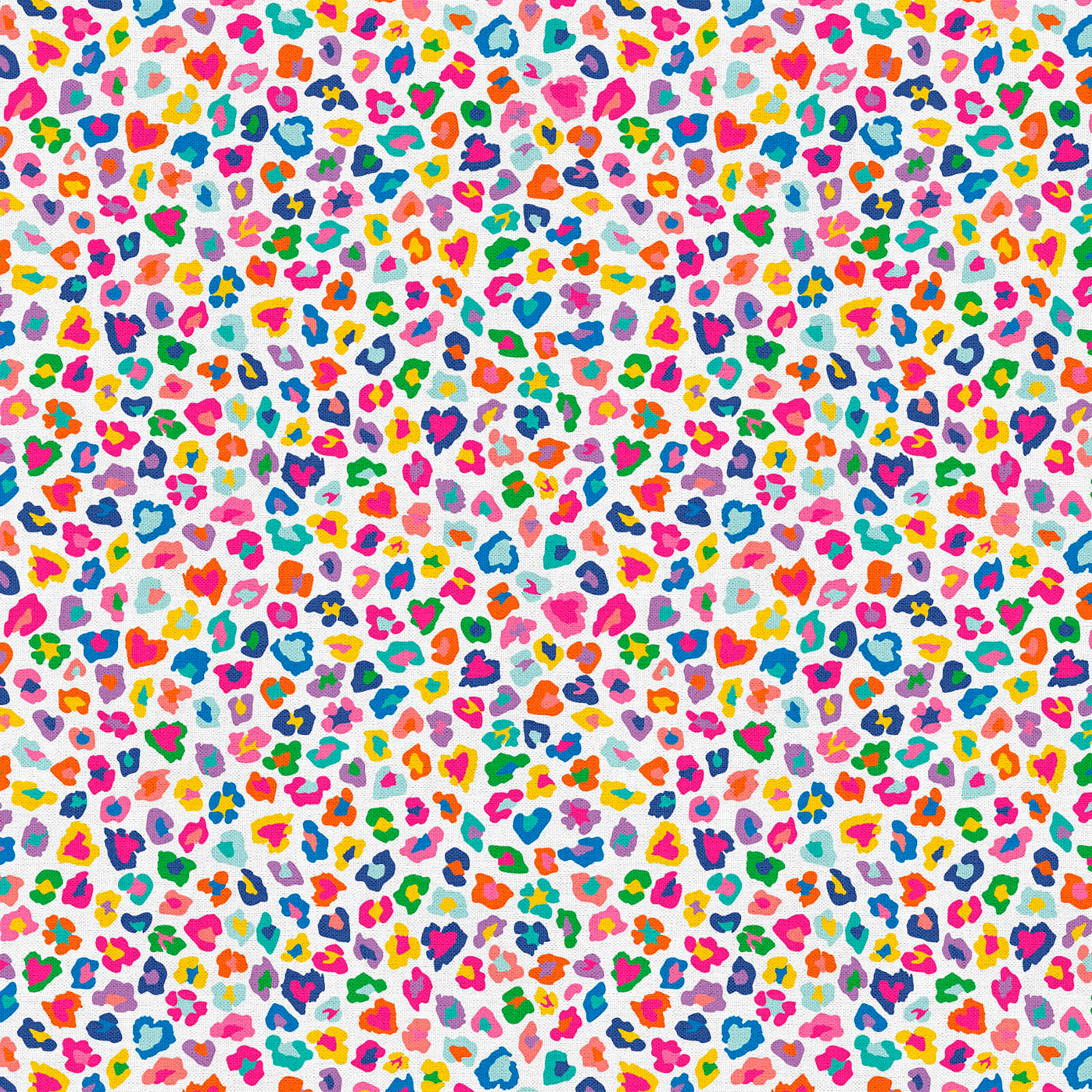 Fabric Editions Multicolor Cheetah Cotton Fabric
