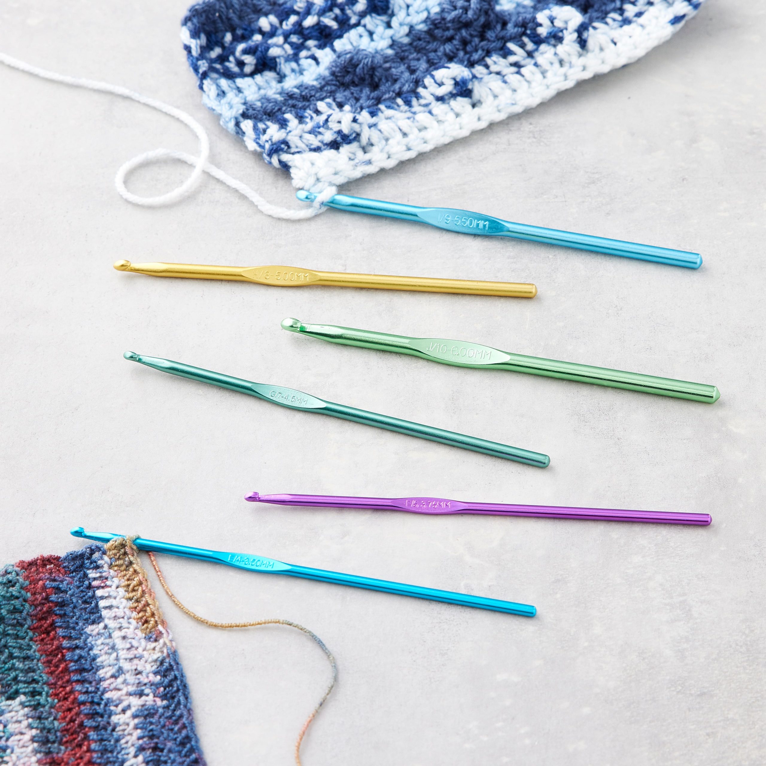 Anodized Crochet Hook Set by Loops & Threads®, E-J - Image 2