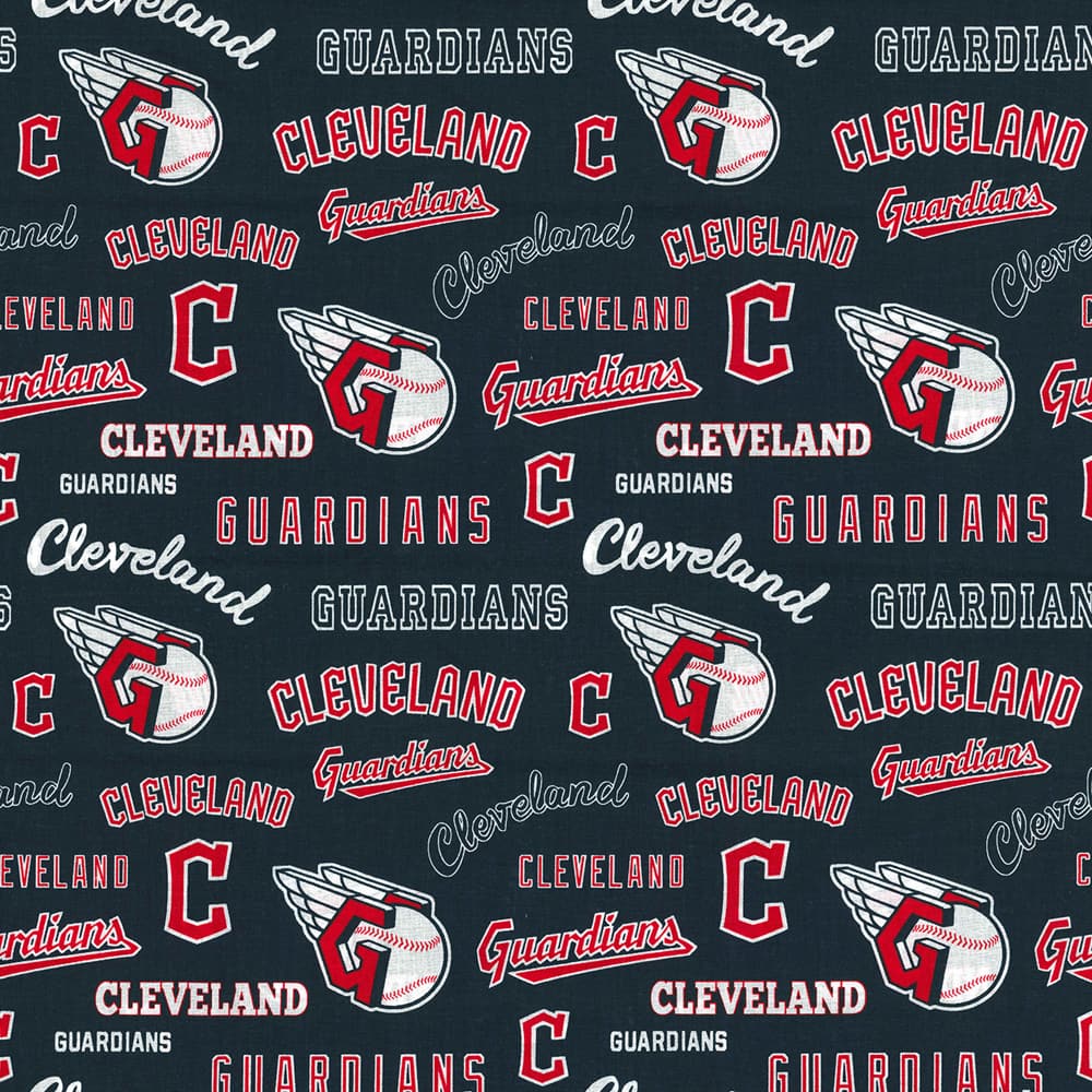 MLB Cleveland Guardians Logo Cotton Fabric