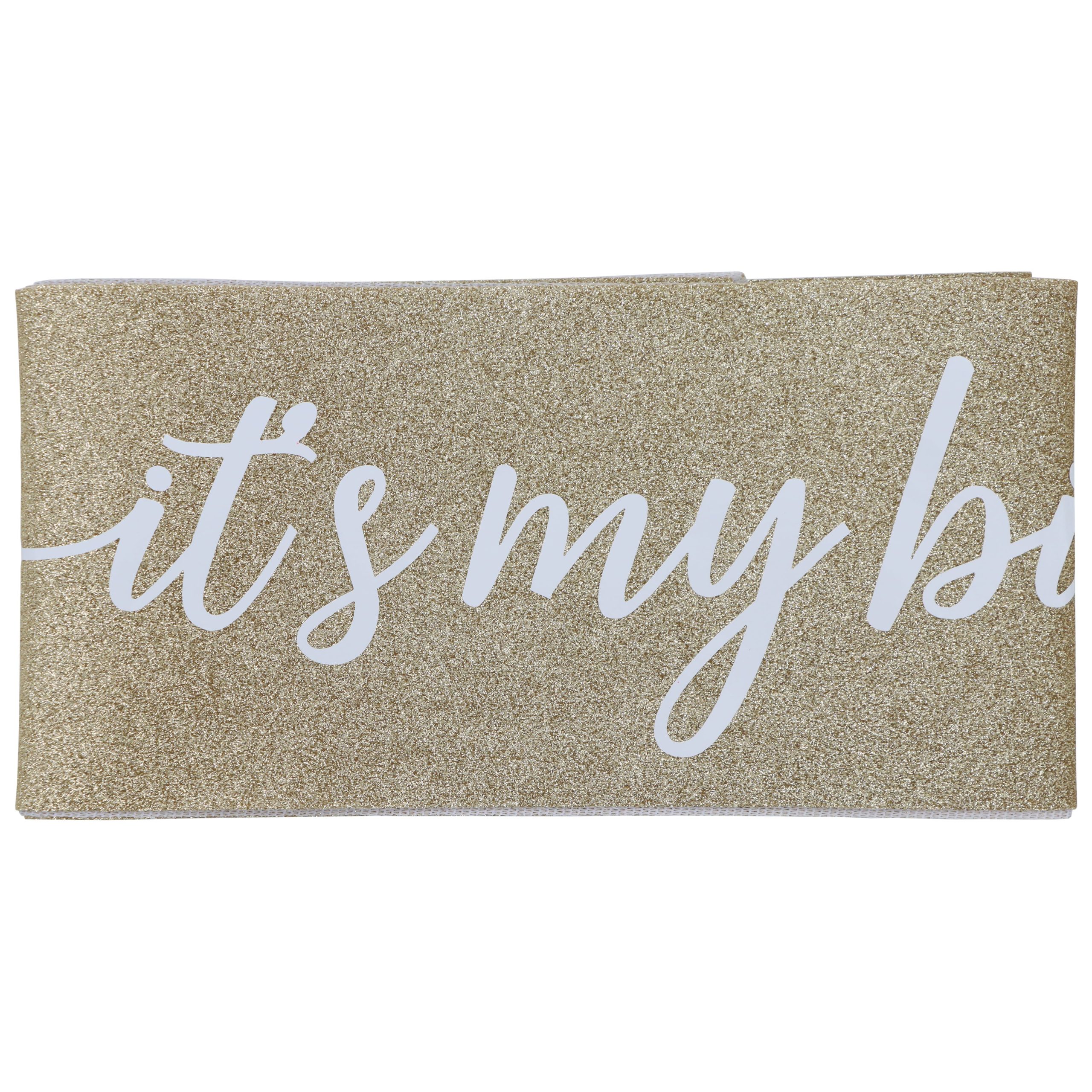 Glittery Gold It's My Birthday Sash by Celebrate It™ - Image 2