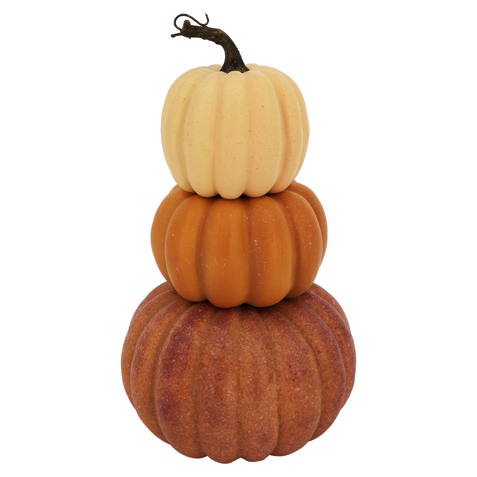 14" Cream, Orange & Red Decorative Pumpkin Stack by Ashland®