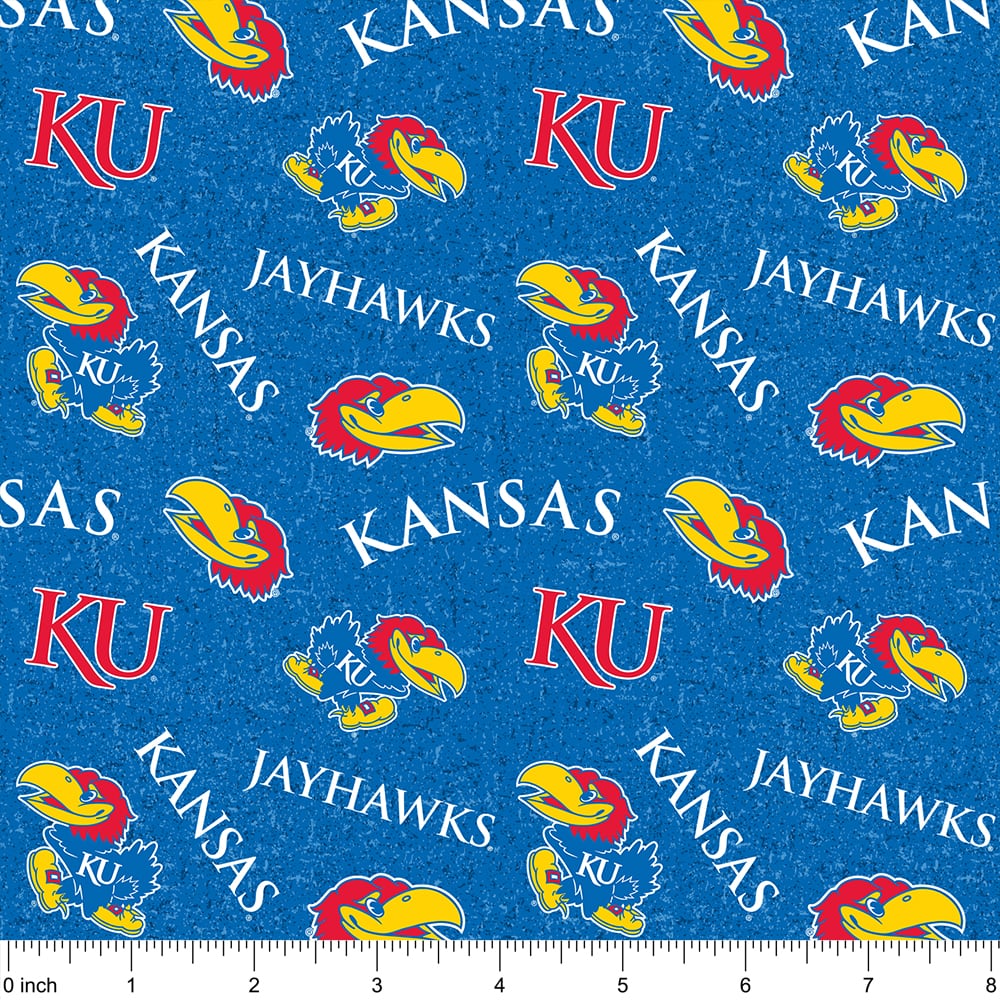 NCAA University of Kansas Jayhawks Cotton Fabric