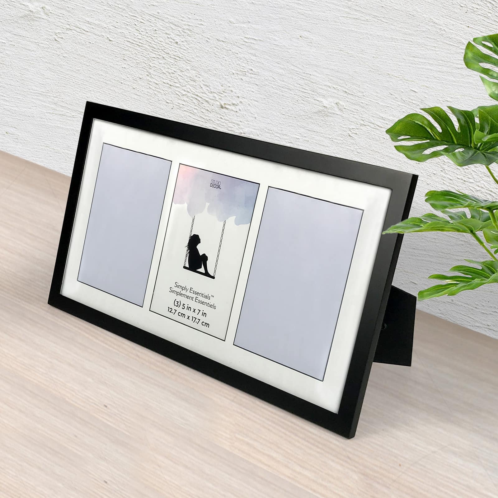 Simply Essentials™ 3 Opening Black Collage Frame with Mat by Studio Décor® - Image 3