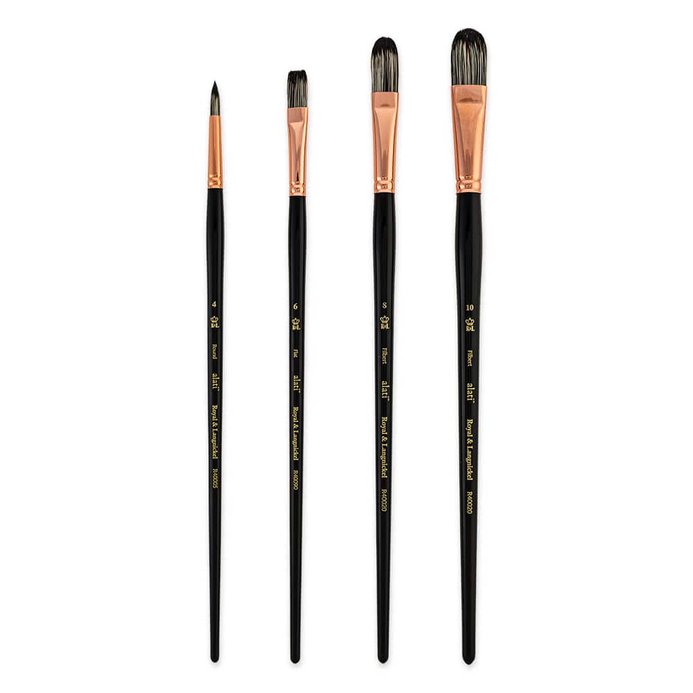 Royal & Langnickel® Alati™ Acrylic & Oil Filbert Variety Brush Set