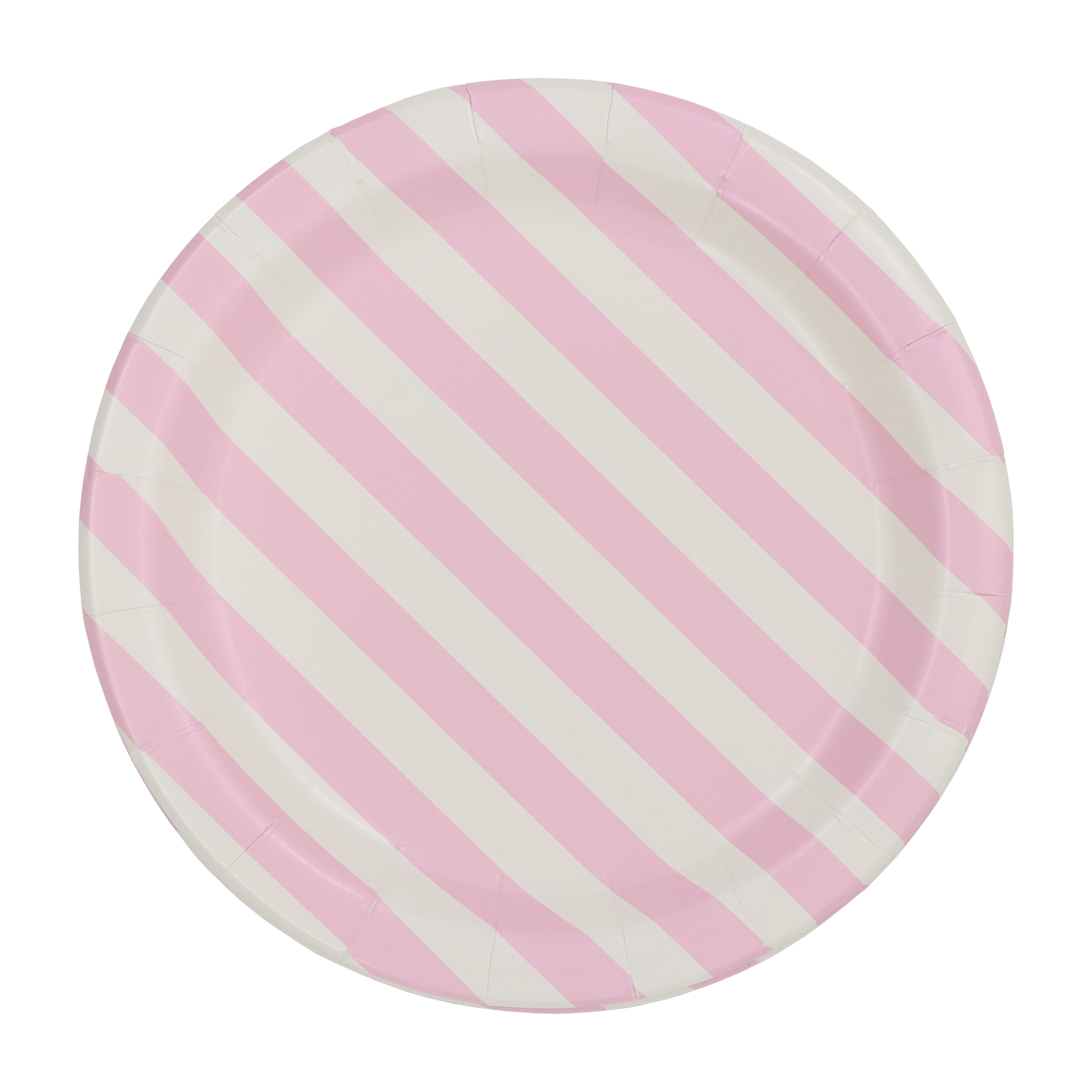 7" Pink & White Striped Plates, 10ct. by Celebrate It™