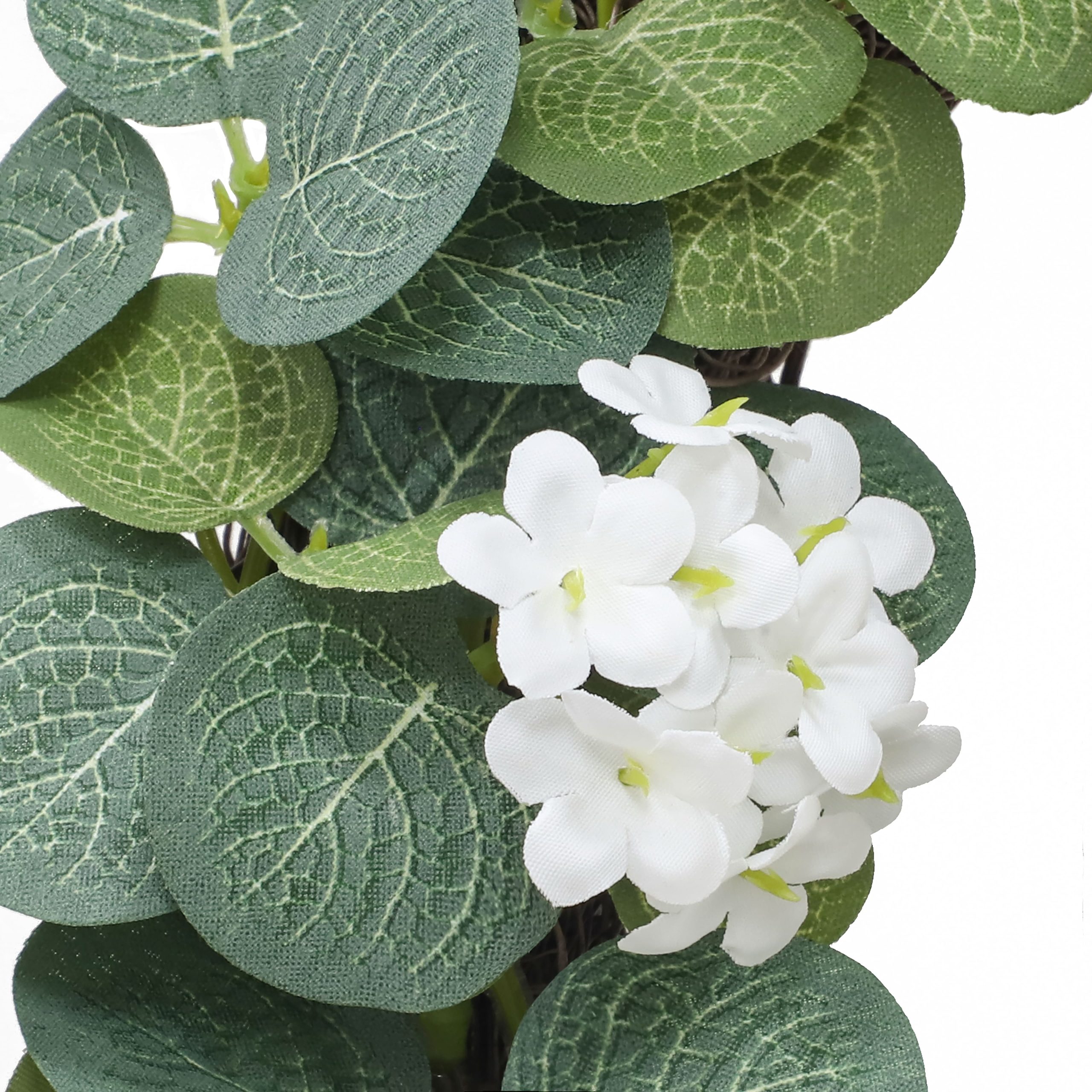 Mini White Blossom Wreath by Ashland® - Image 2