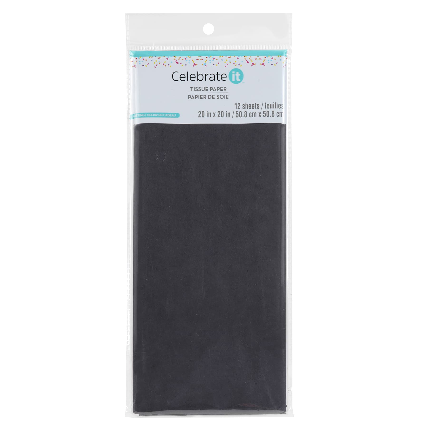 Black Tissue Paper by Celebrate It™, 12 Sheets
