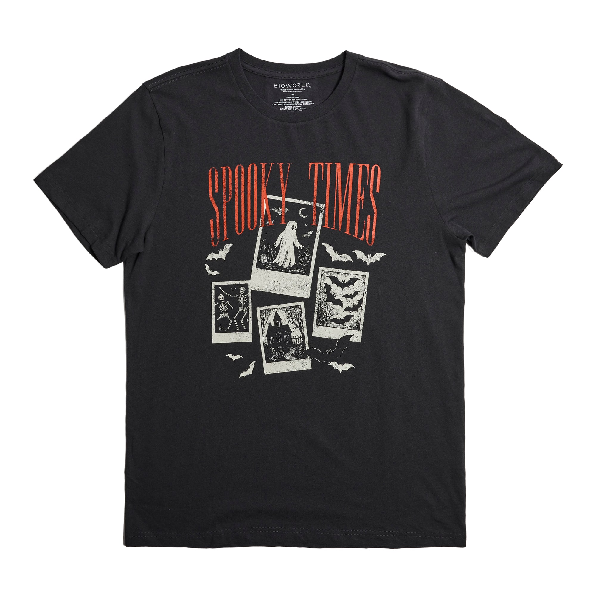 Vintage Black Spooky Times Adult T-Shirt