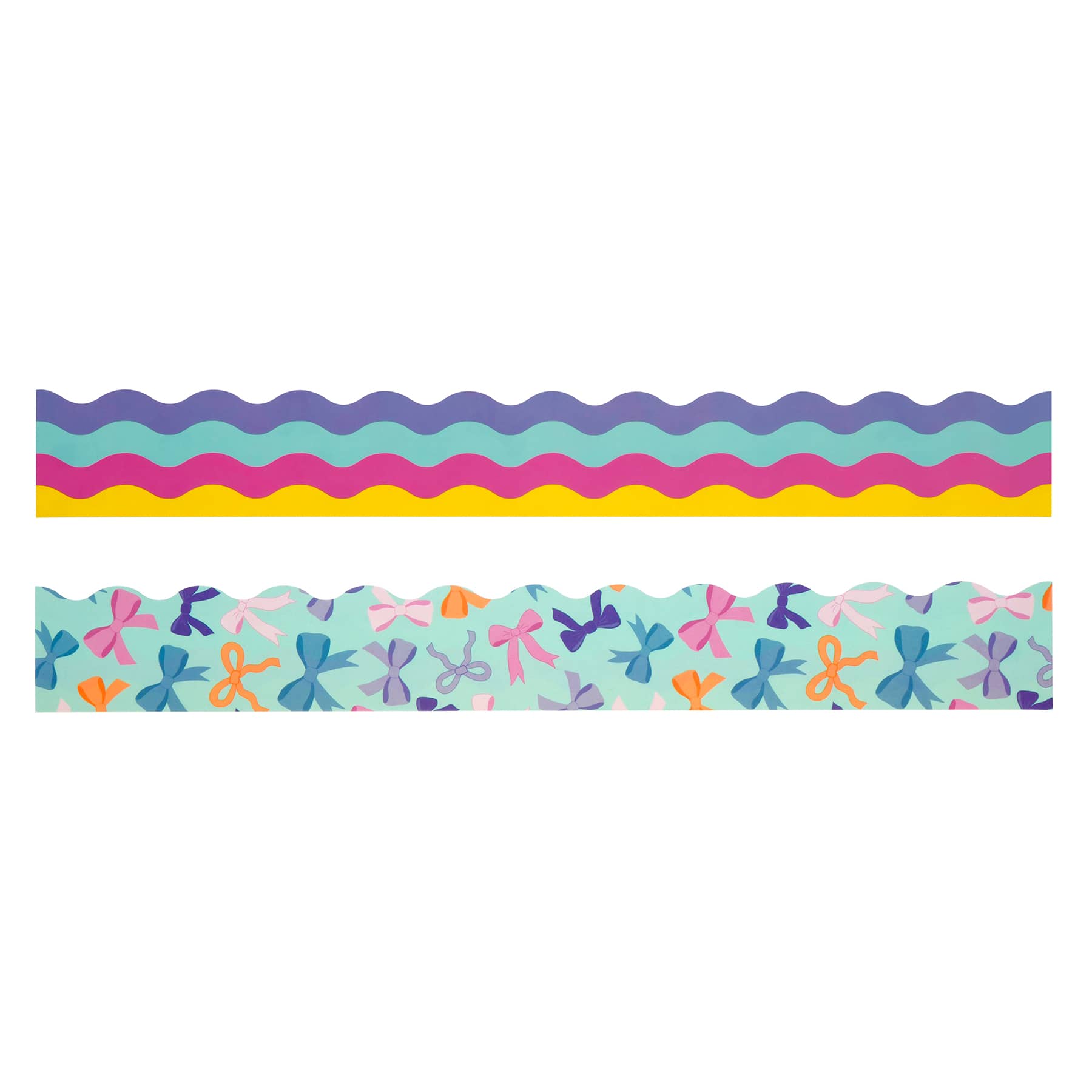 Class Rules! 2.25" x 18" Wave & Bow Borders, 12ct. by B2C™