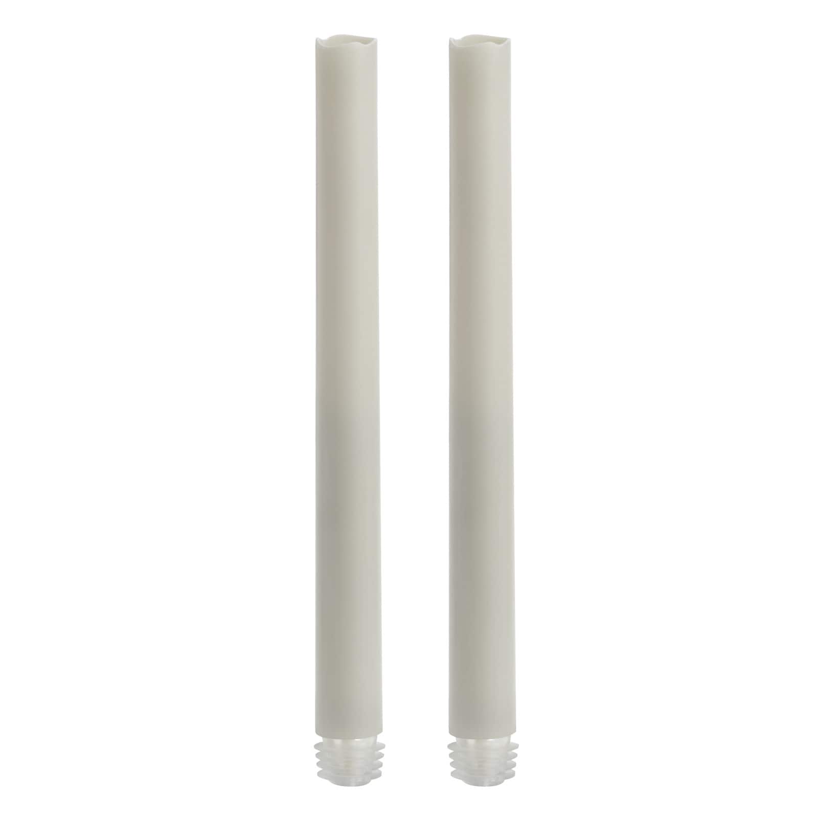 White LED Taper Candles with Timer By Ashland®
