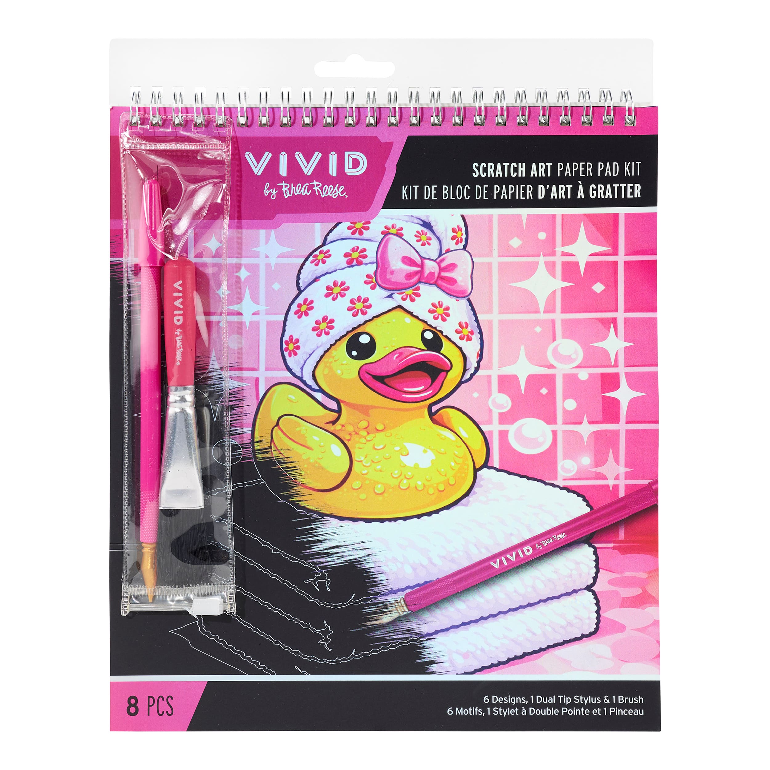Vivid by Brea Reese® Rubber Ducky Scratch Art Paper Pad