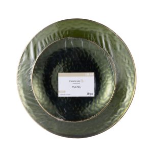 Thanksgiving Green Value Pack Plastic Plates, 20ct. by Celebrate It™