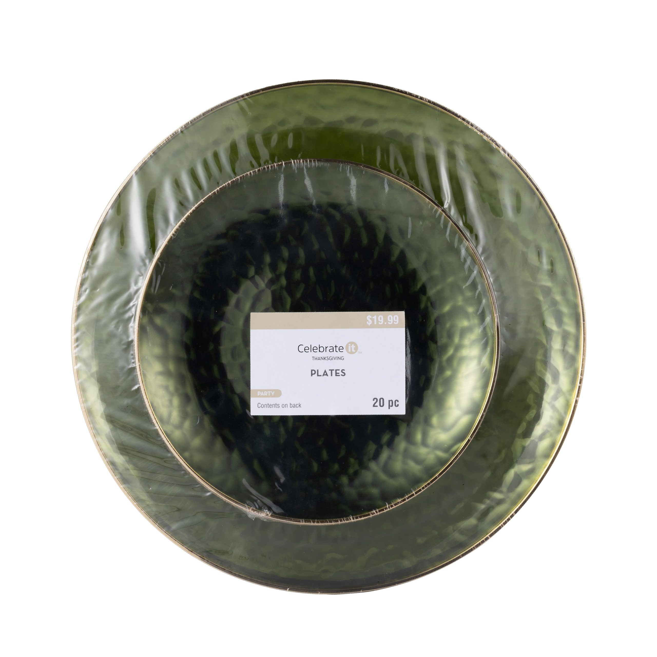 Thanksgiving Green Value Pack Plastic Plates, 20ct. by Celebrate It™