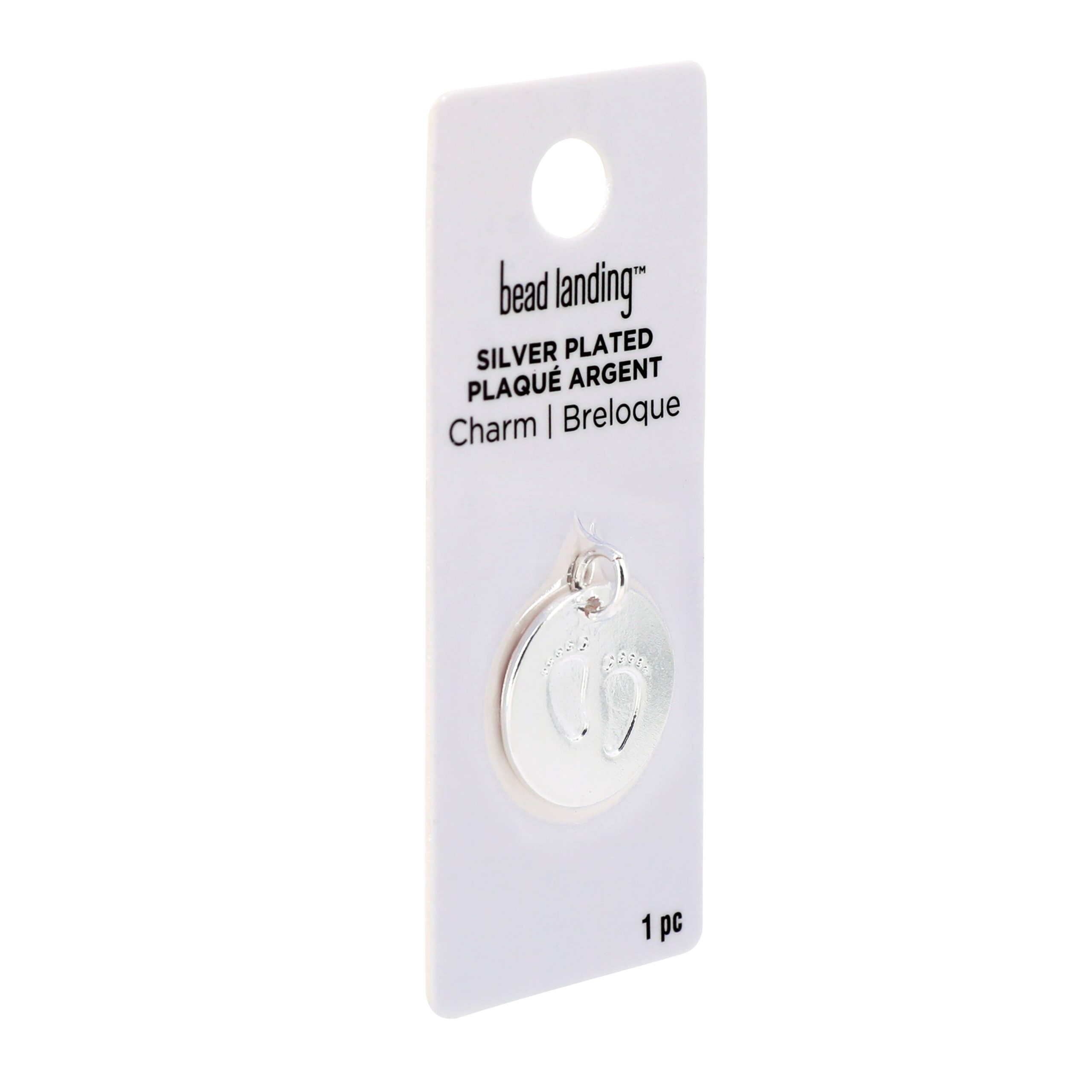 Silver Plated Footprints Charm by Bead Landing™ - Image 4