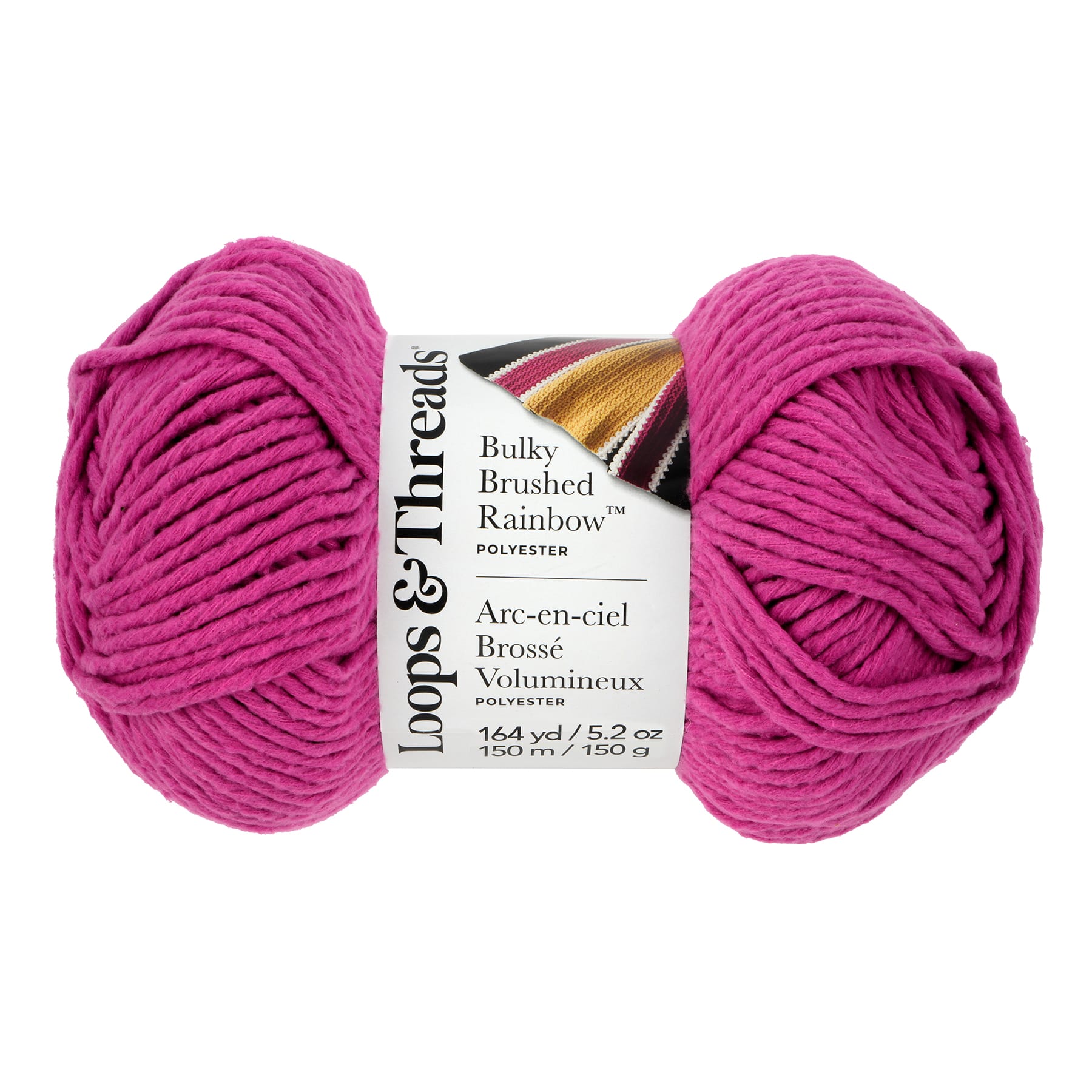Bulky Brushed Rainbow™ Yarn by Loops & Threads®