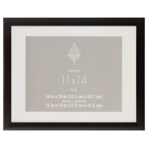 Aspect Black Frame with Mat by Studio Décor®