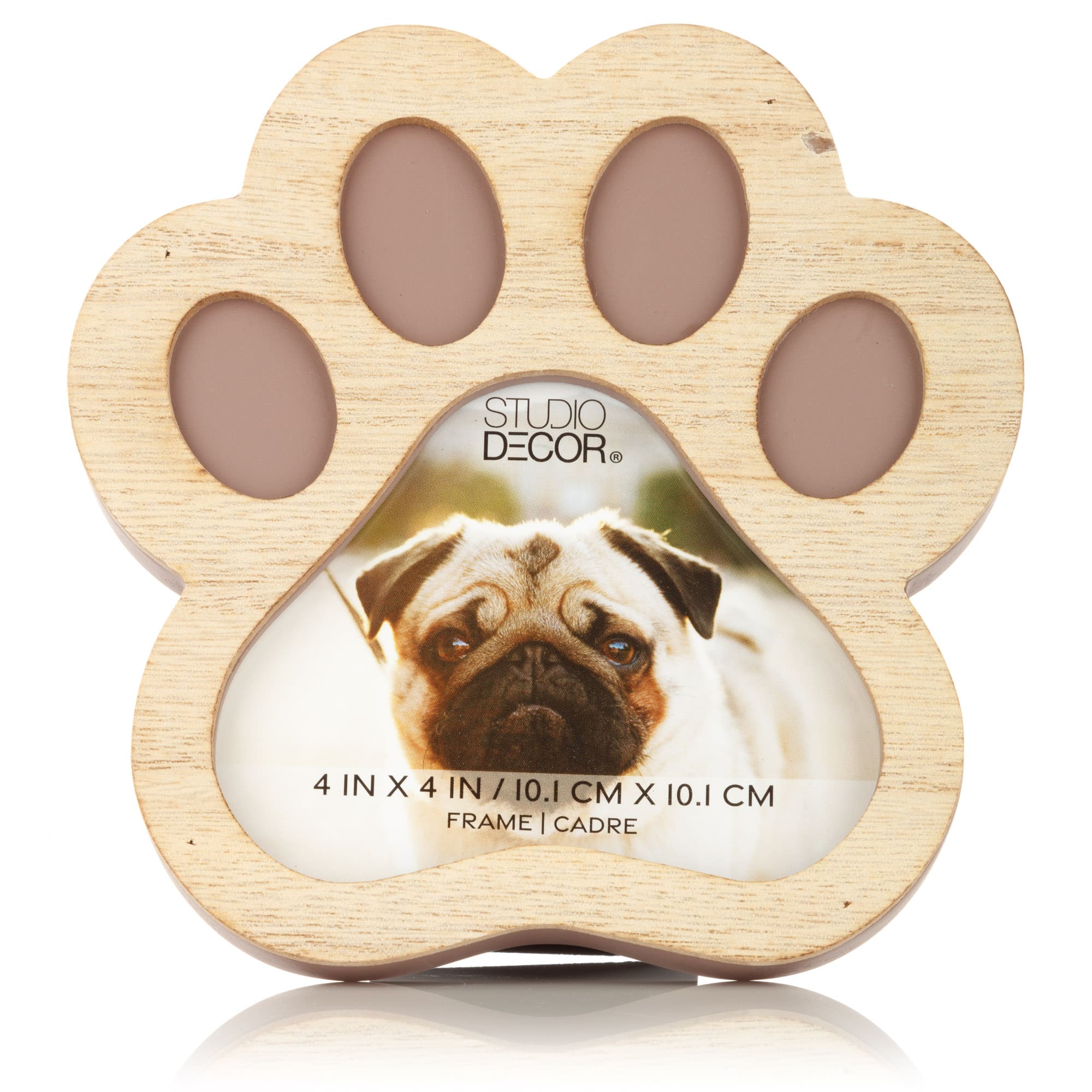 4" x 4" Natural Woodgrain Paw Shape Frame by Studio Décor®