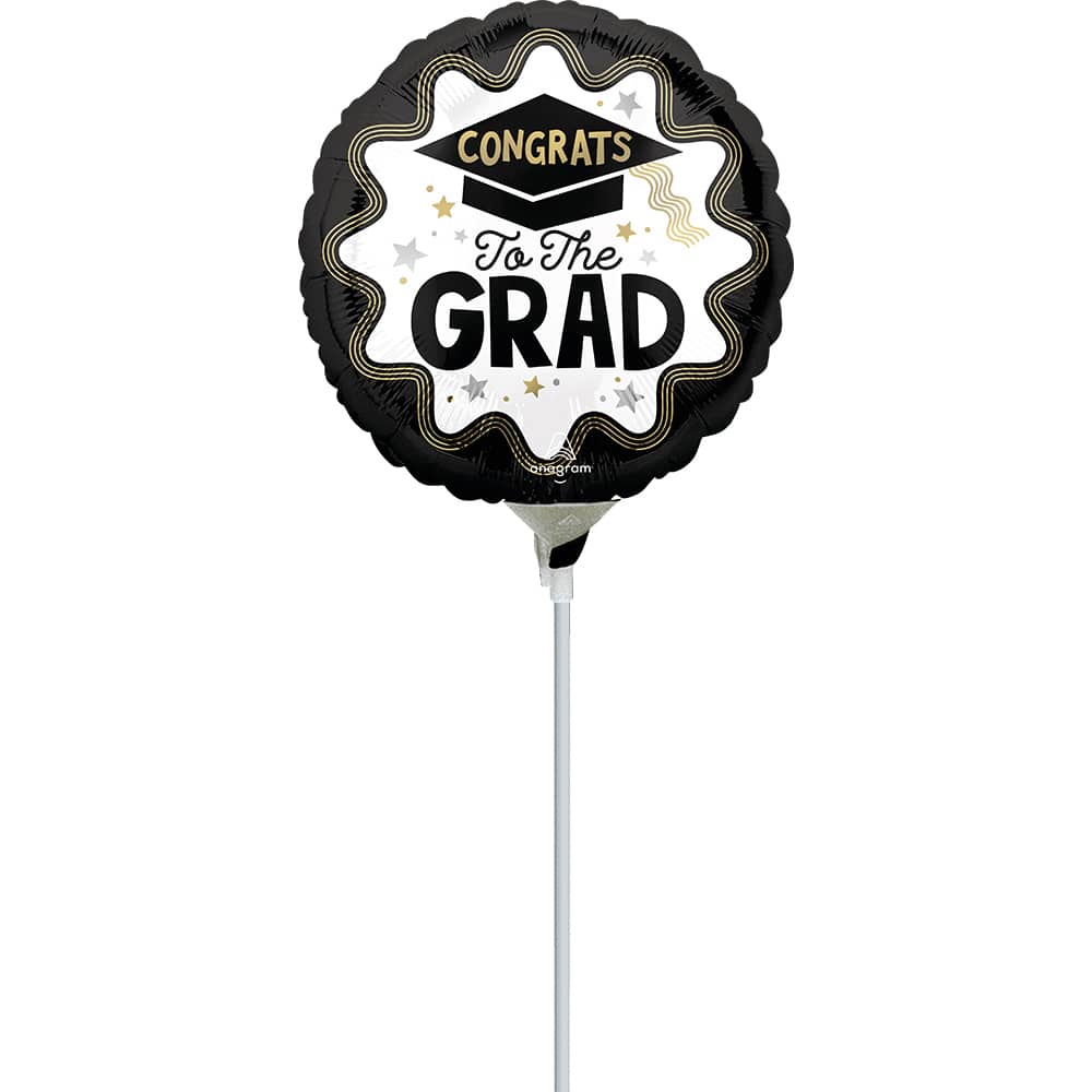 9" Success Congrats Grad Stick Balloon