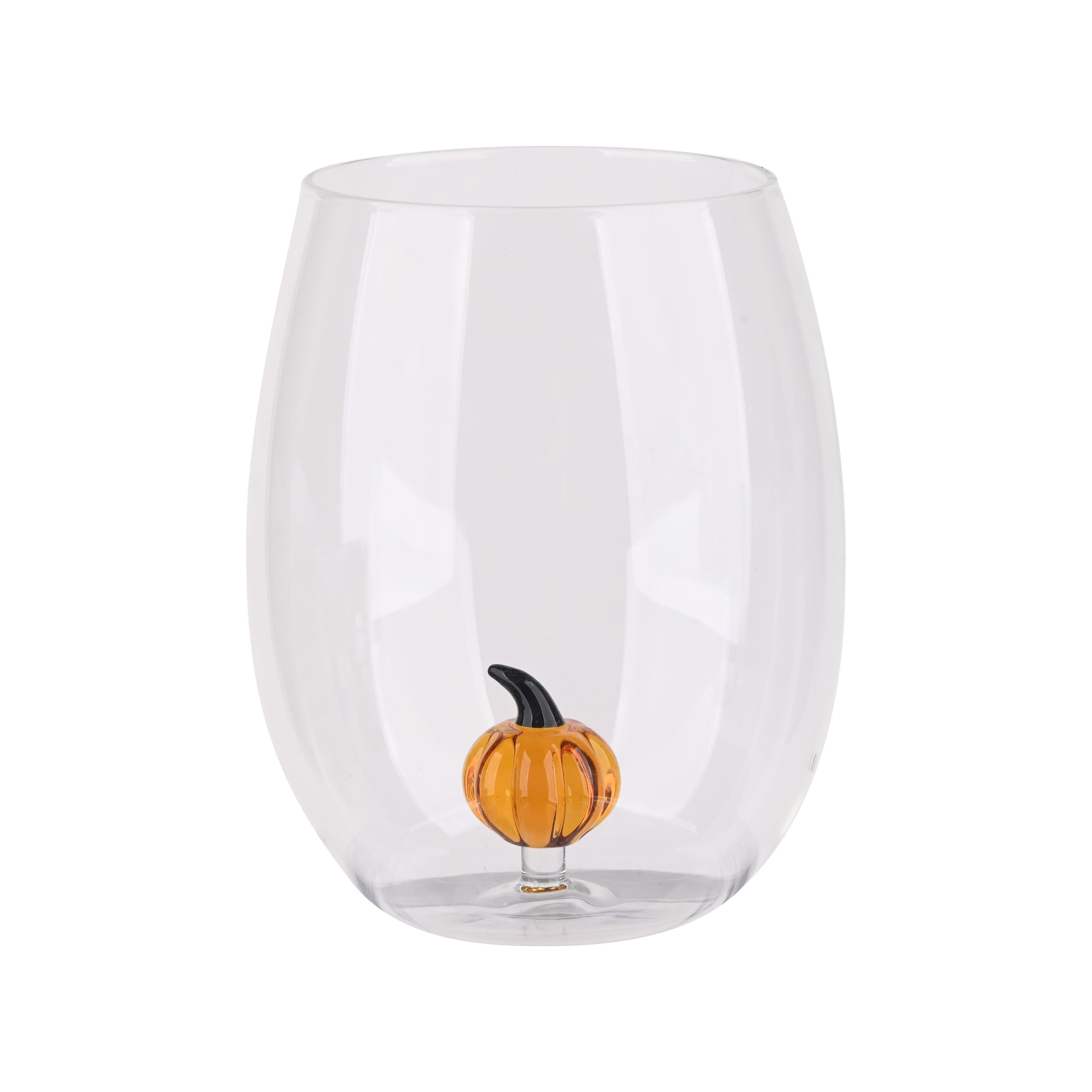 16oz. Pumpkin Icon Stemless Wine Glass by Celebrate It™