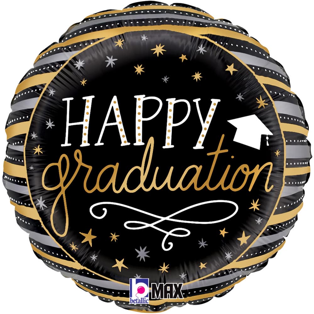 18" Metallic Grad Stripes Foil Balloon