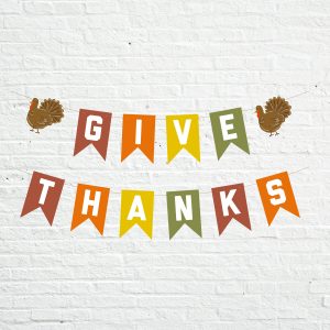 8ft. Give Thanks Turkey Paper Banner by Celebrate It™