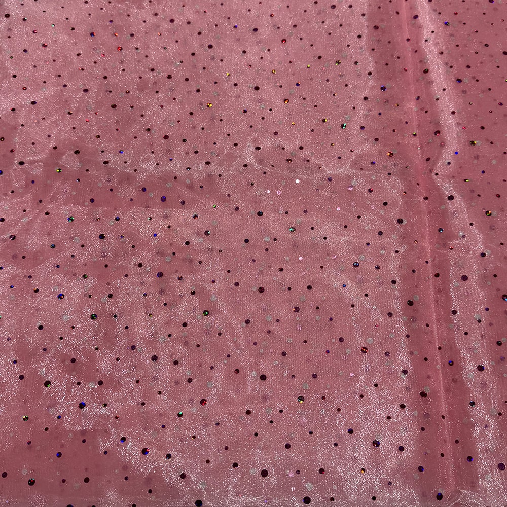 Feldman Light Pink Ducco Dots Organza