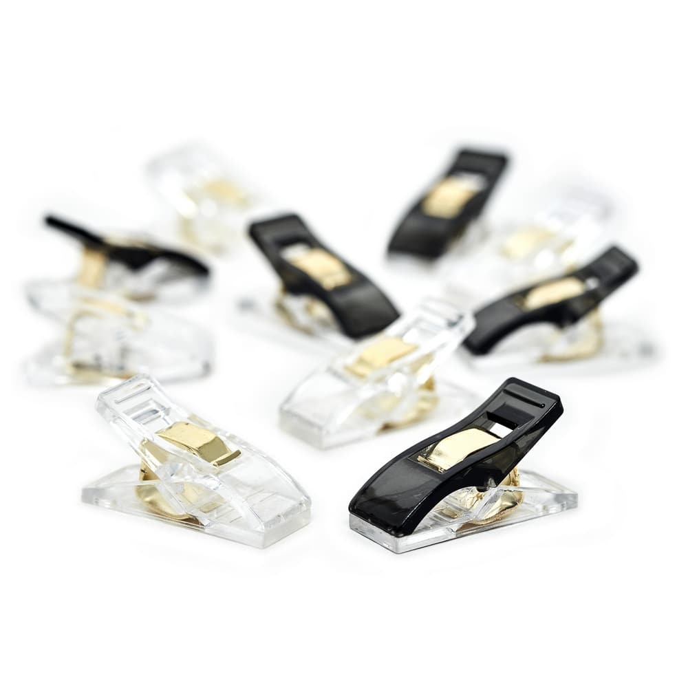 Gold Notion Black & Clear Fabric Quilting Clips, 30ct. by Loops & Threads®