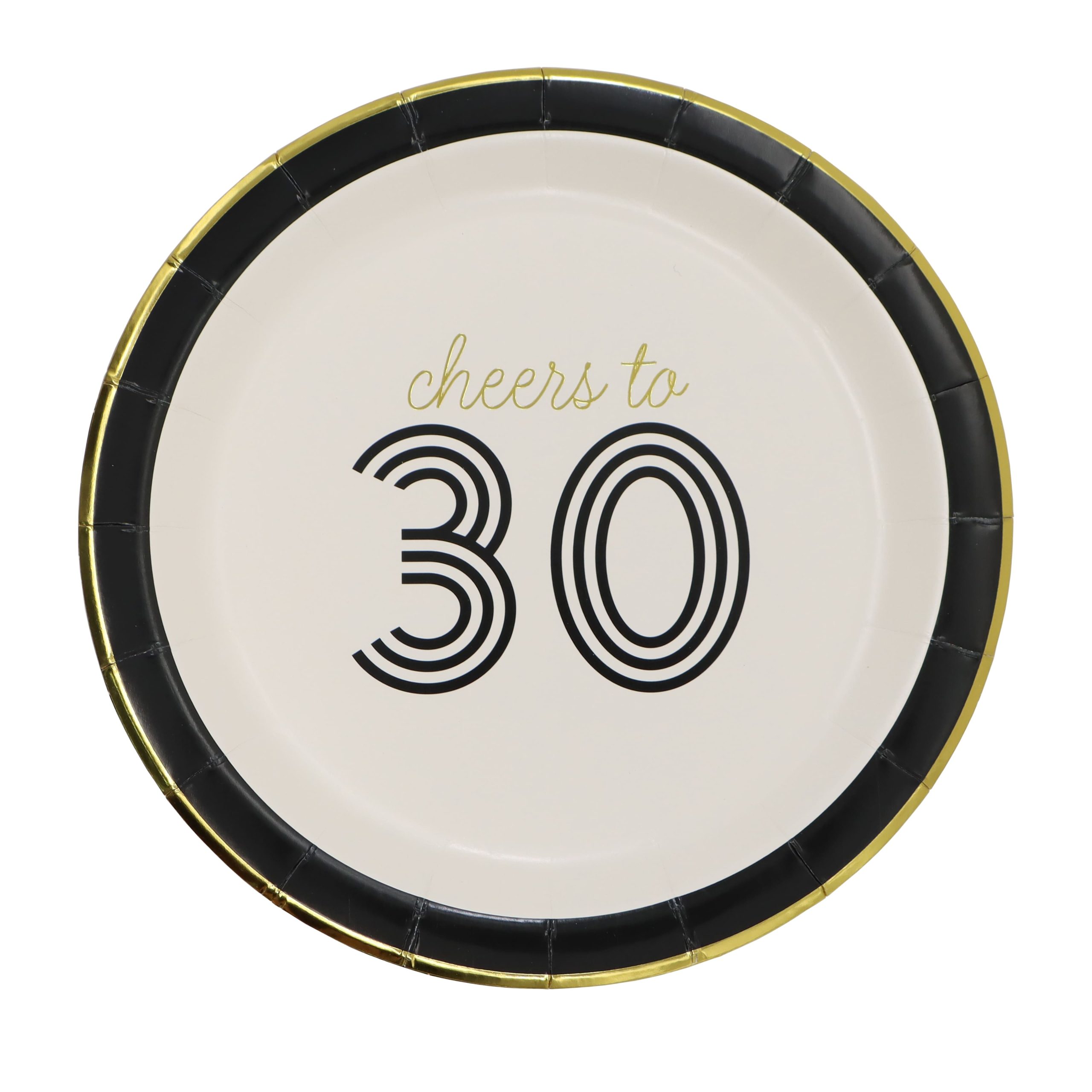 7" Cheers to 30 Paper Dinner Plates, 8ct. by Celebrate It™