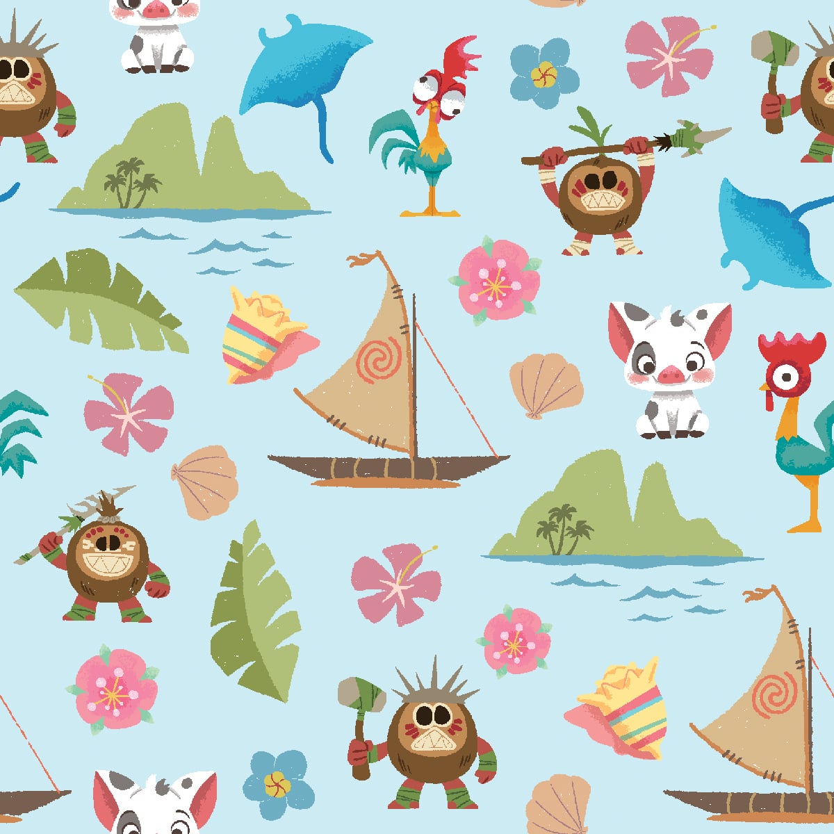 Springs Creative Moana's Friends Cotton Fabric