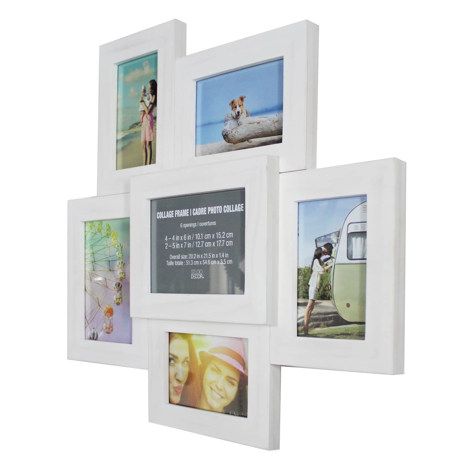 6 Opening White Collage Frame by Studio Décor® - Image 2