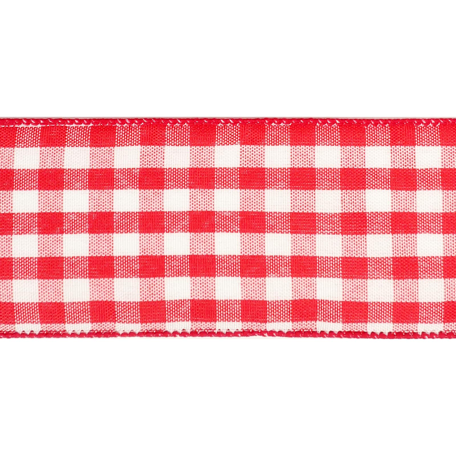 2.5" x 25ft. Wired Gingham Ribbon by Celebrate It™ - Image 3