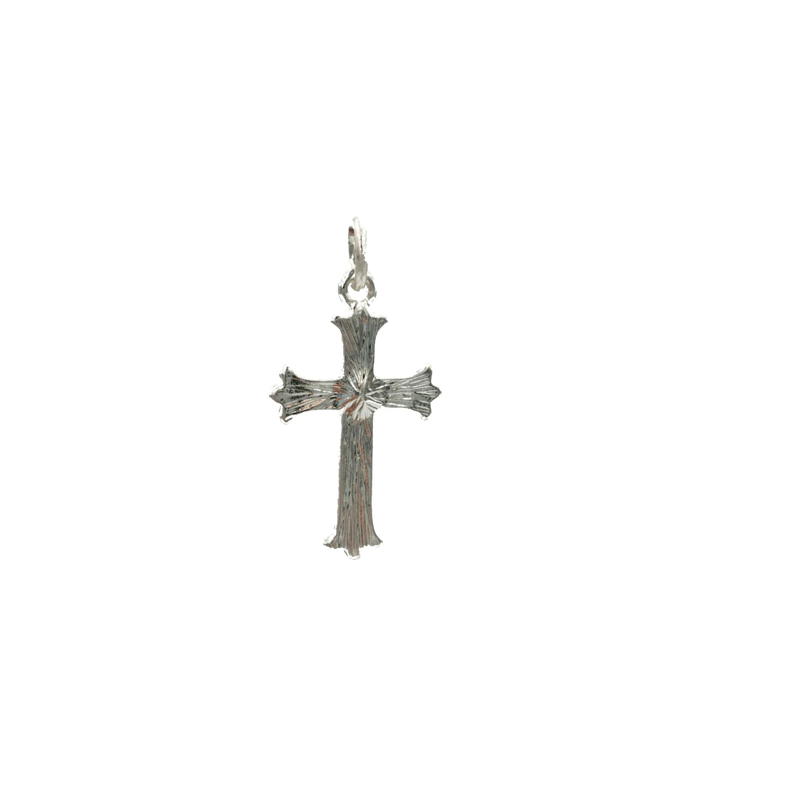 Charmalong™ Antique Silver Plated Crystal Cross Charm by Bead Landing™ - Image 4