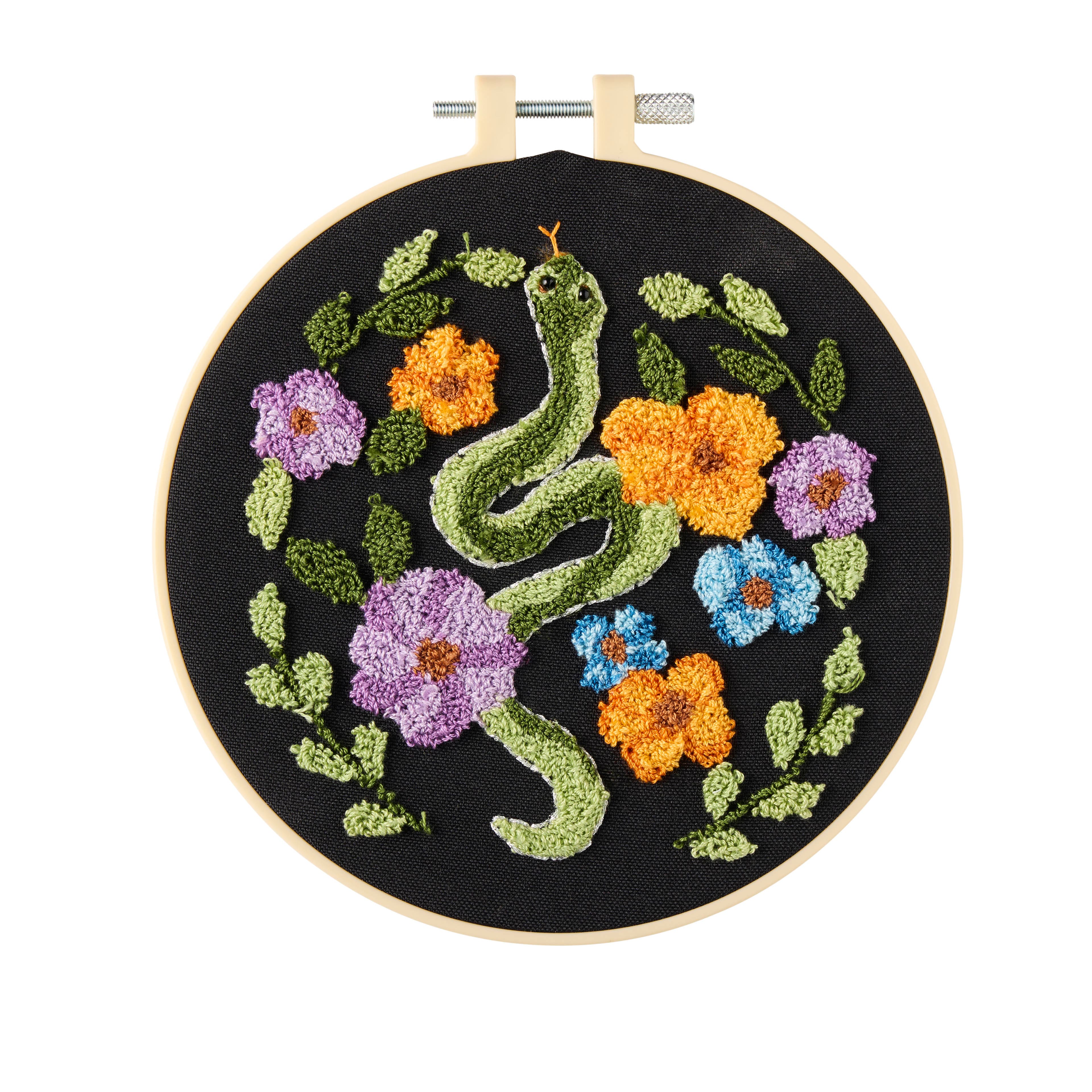 6" Floral Snake Halloween Punch Needle Kit by Loops & Threads®