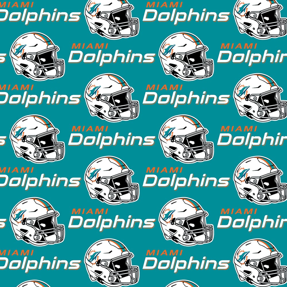 NFL Miami Dolphins Logo Cotton Fabric