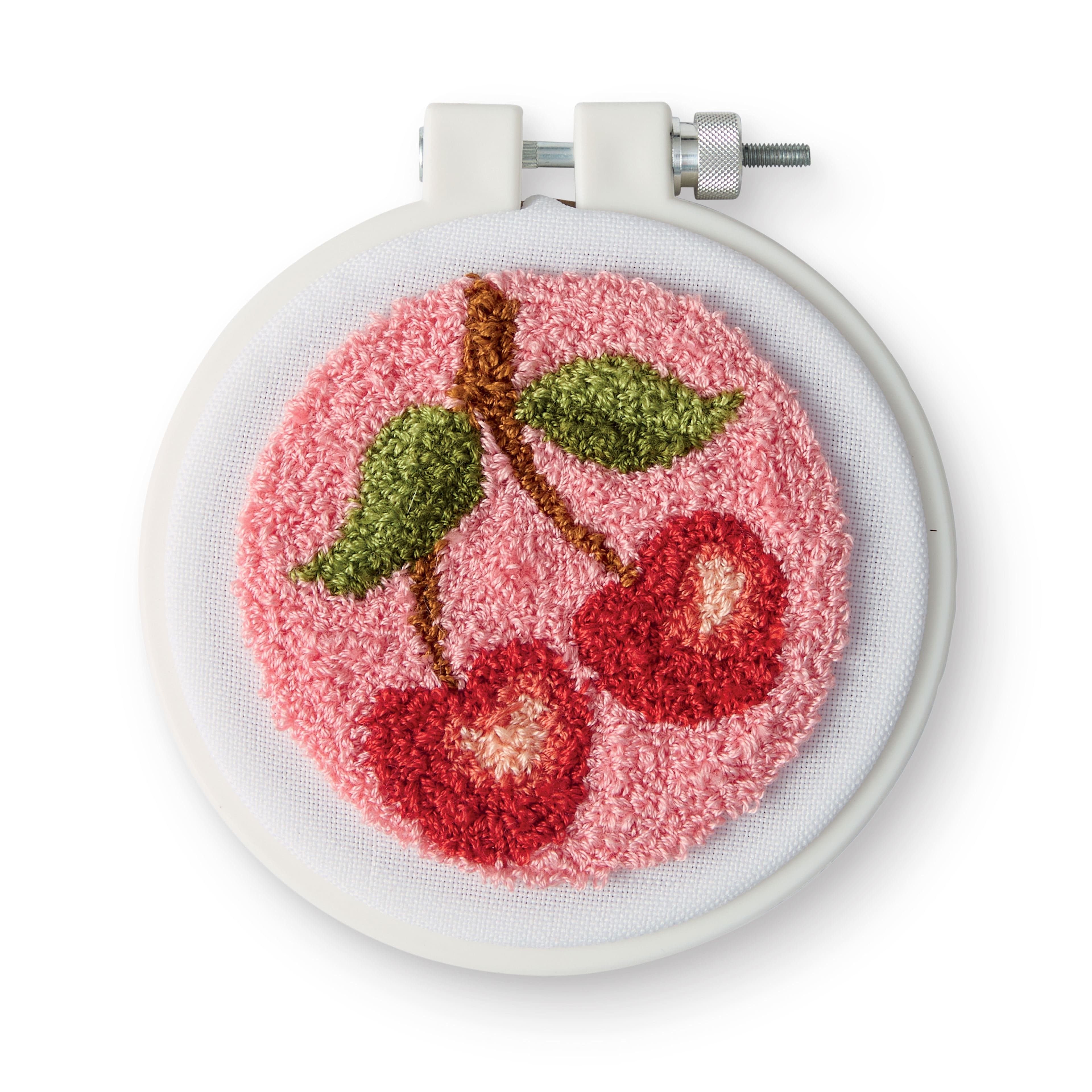 3.5" Cherry Punch Needle Kit by Loops & Threads®
