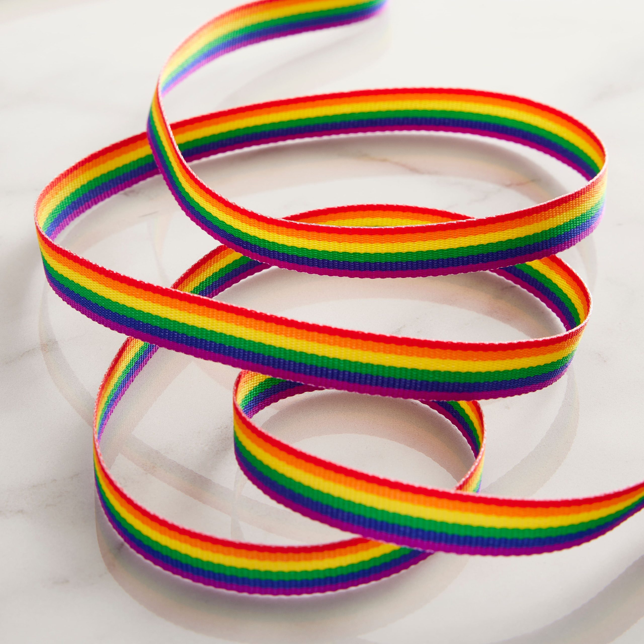 3/8" x 7yd. Grosgrain Rainbow Ribbon by Celebrate It™ - Image 2