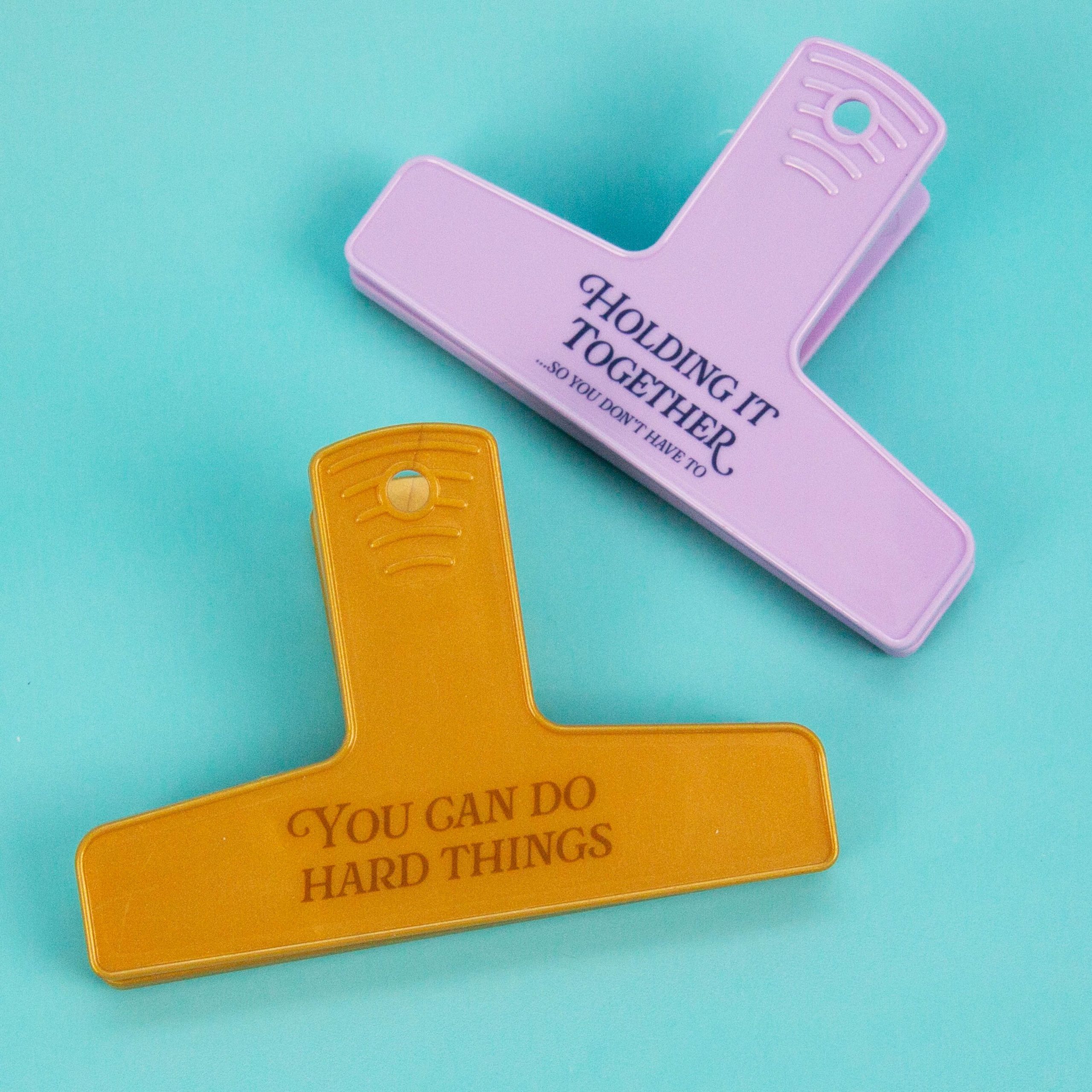 Mother's Day Holding It Together & Hard Things Large Plastic Clips, 2ct. - Image 2