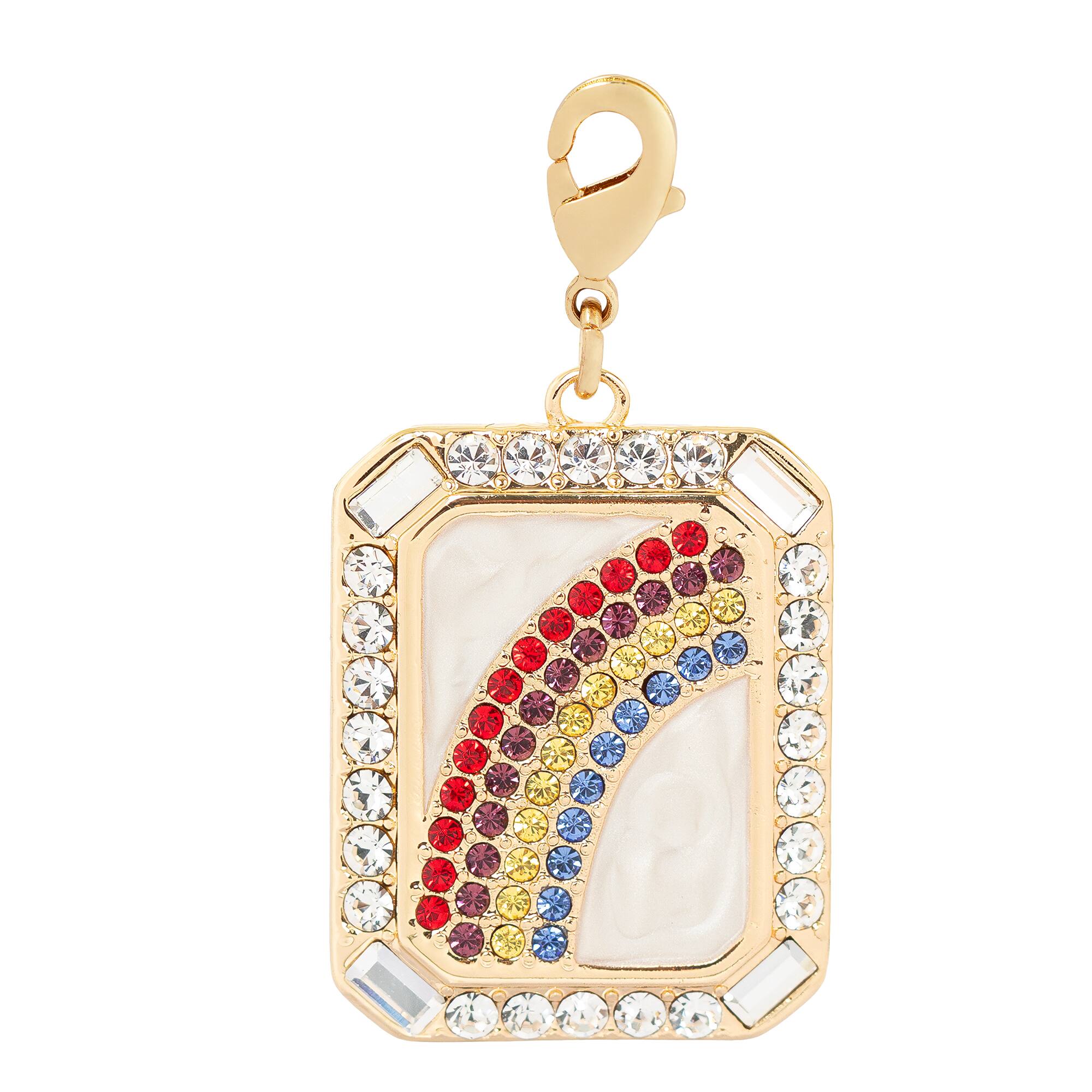 Rainbow Tag Austrian Crystal Charm by Bead Landing™
