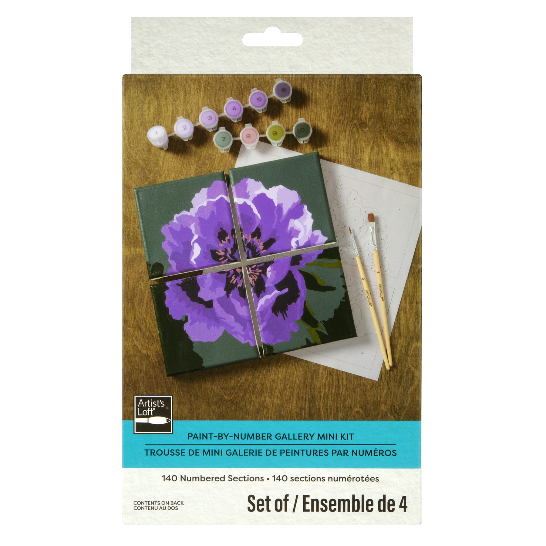 Purple Flower Paint-by-Number Gallery Mini Kit by Artist's Loft®