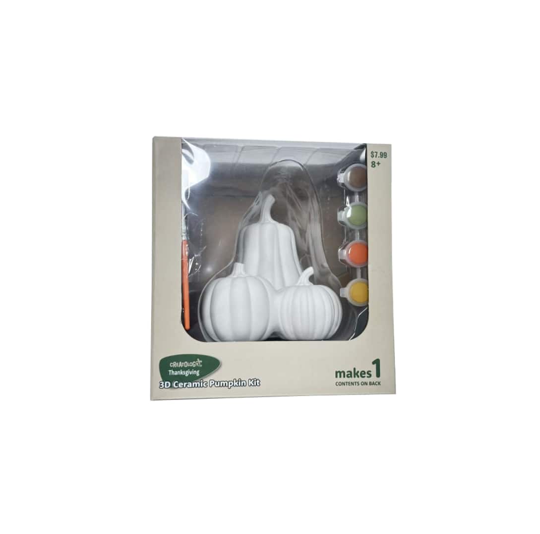 Thanksgiving 3D Ceramic Pumpkin Craft Kit by Creatology™