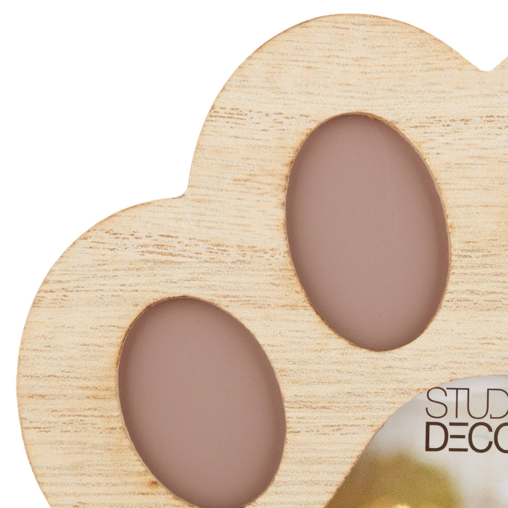 4" x 4" Natural Woodgrain Paw Shape Frame by Studio Décor® - Image 2