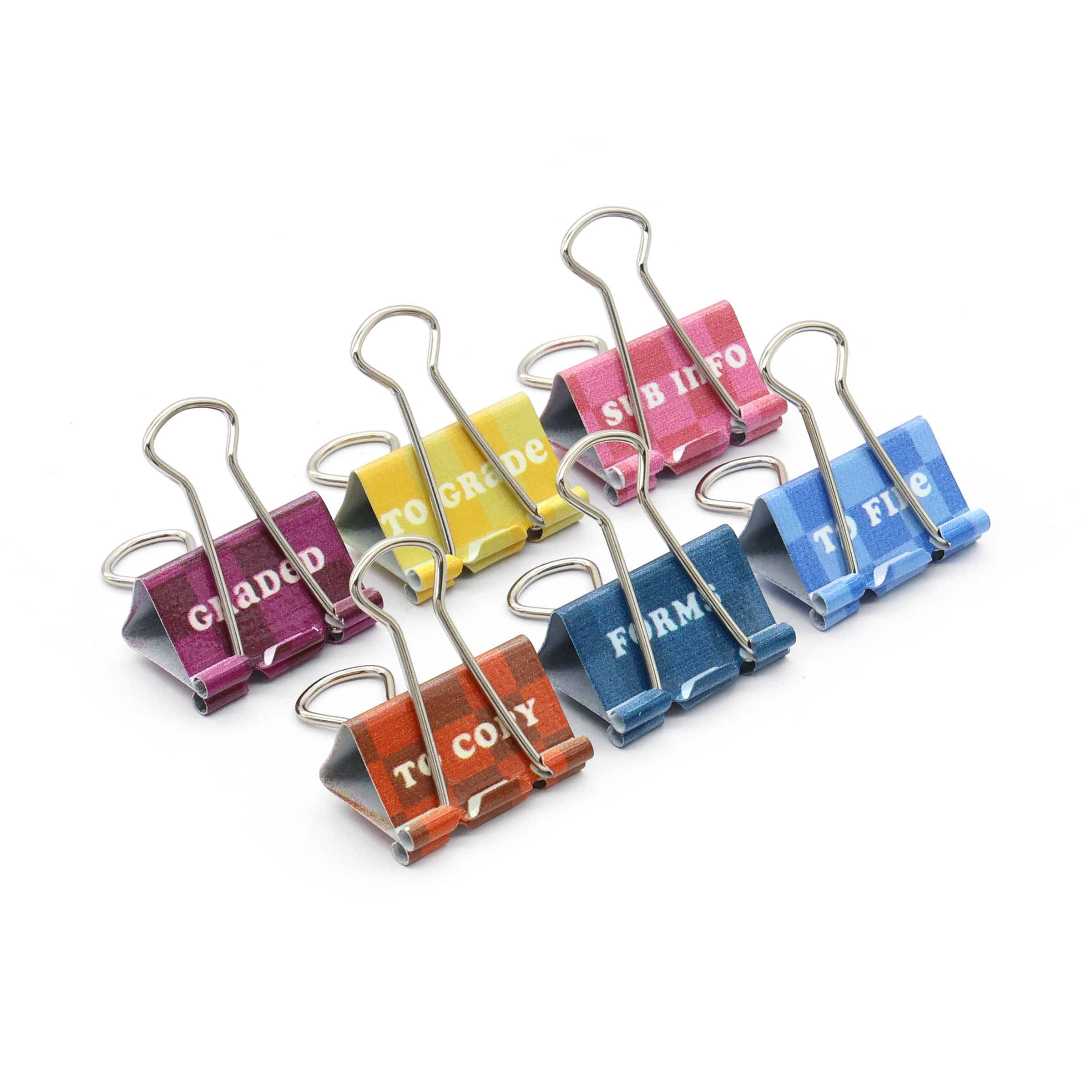Retro Teacher Metal Binder Clips, 6ct. by B2C™ - Image 2