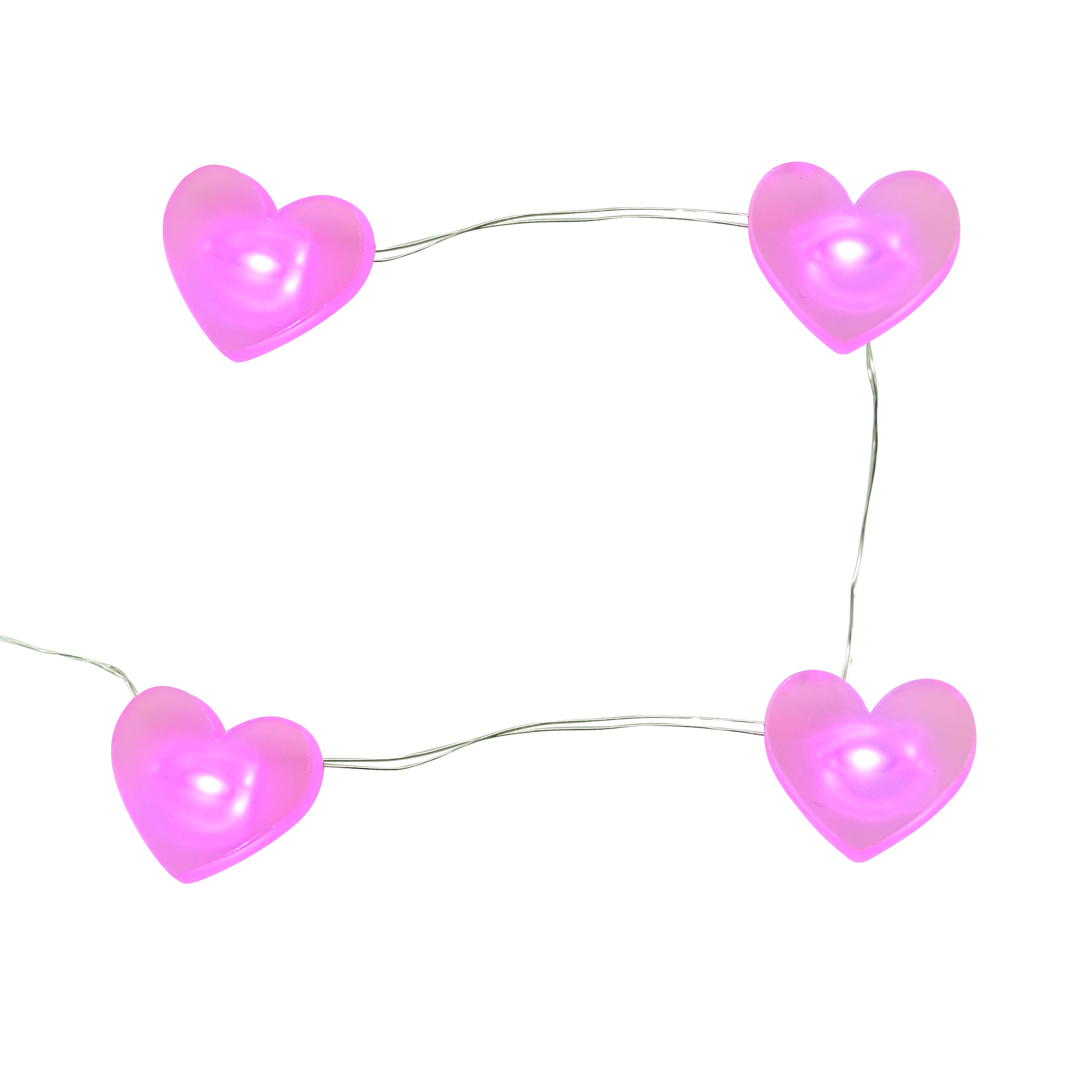 Homecoming Pink Heart LED String Lights by Celebrate It™