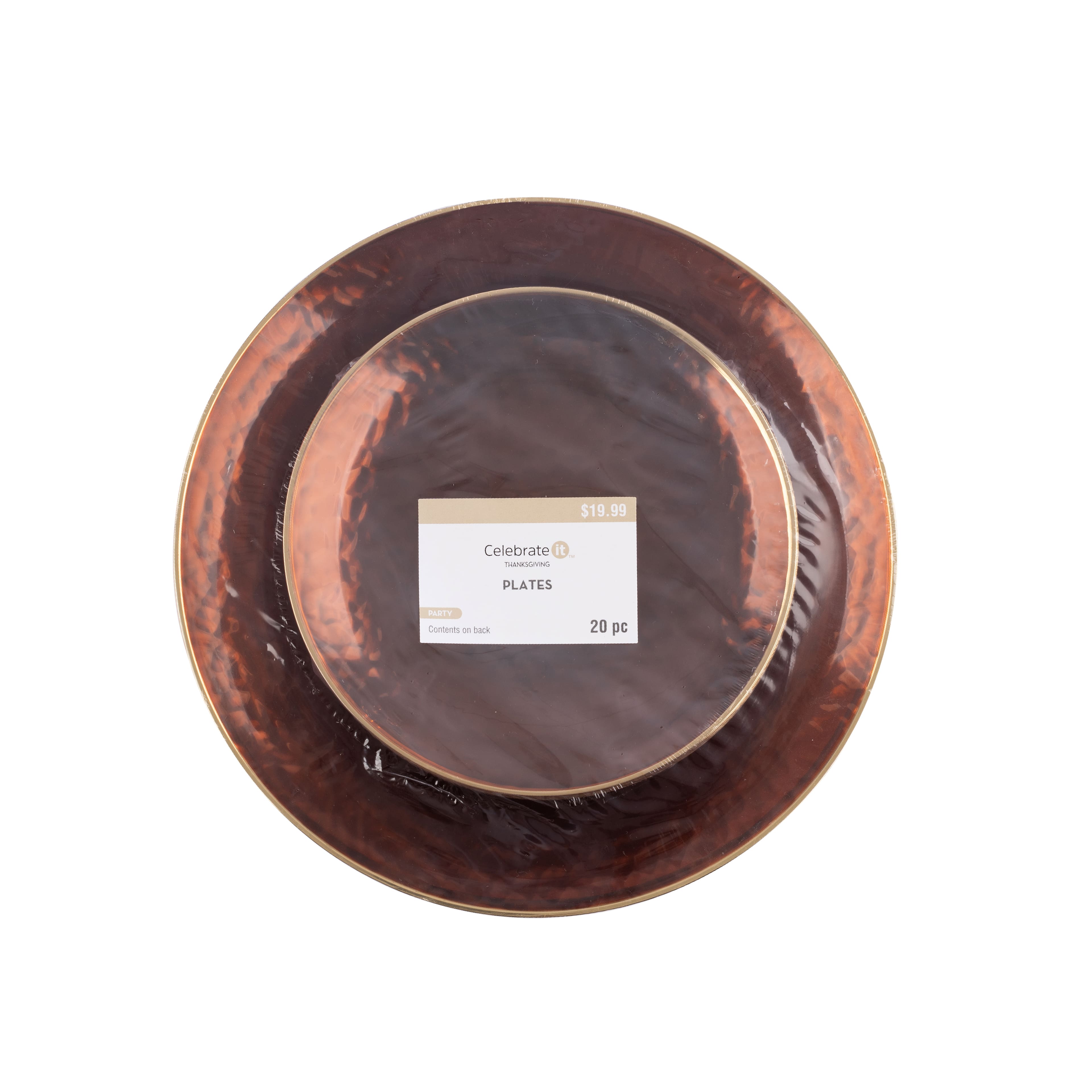 Thanksgiving Brown Value Pack Plastic Plates, 20ct. by Celebrate It™