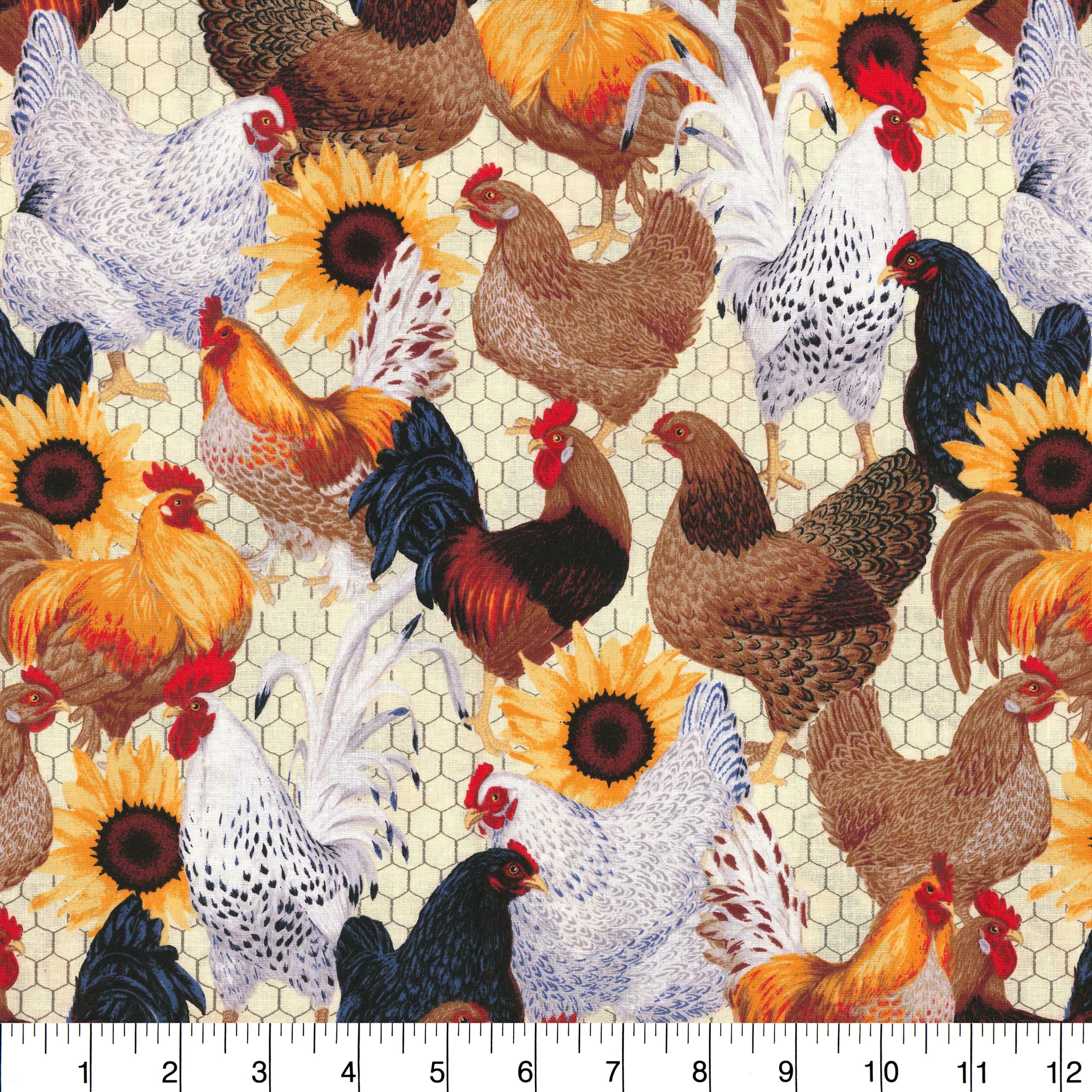 Fabric Traditions Chicken Toss Cotton Fabric - Image 3
