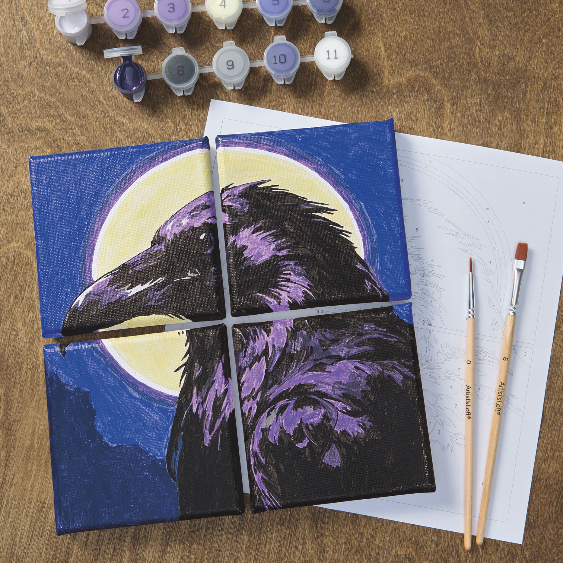 Raven Paint-by-Number Gallery Mini Kit by Artist's Loft®