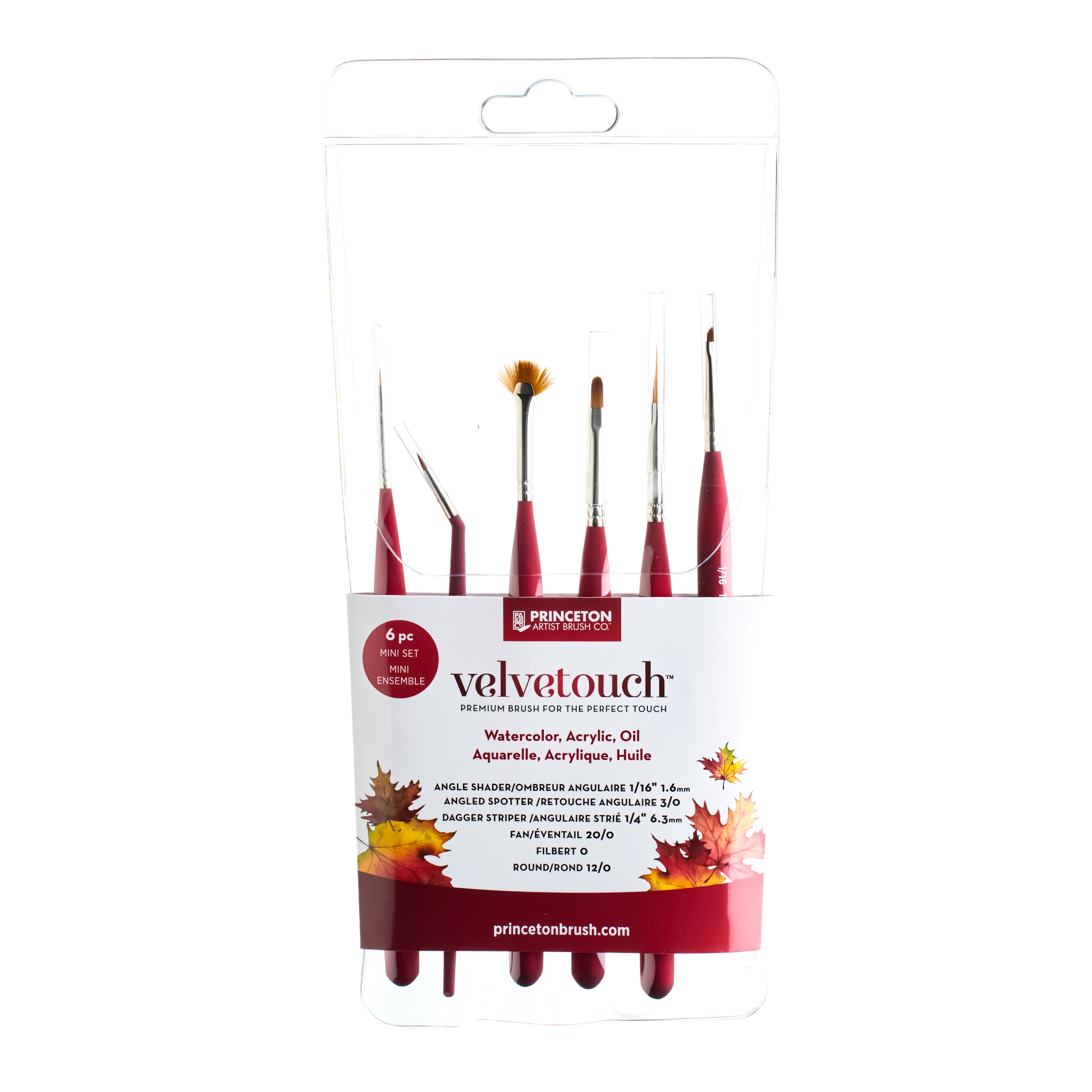 Princeton™ Velvetouch™ 6 Piece Mixed Media Mini Brush Set
